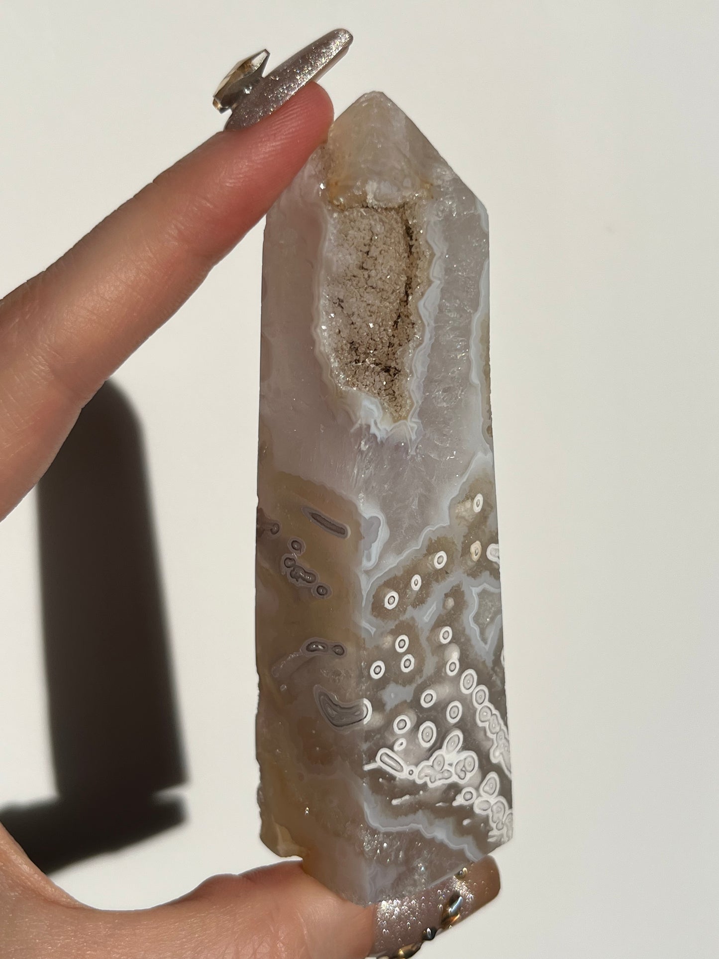 Orbicular Nebula Agate Tower J