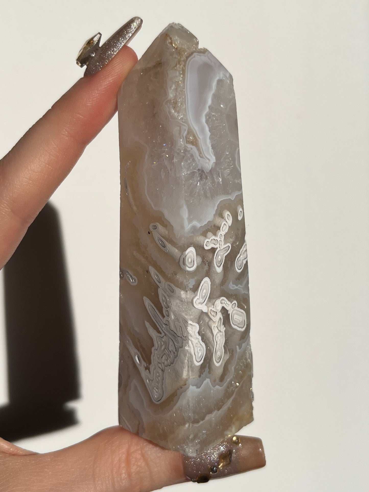 Orbicular Nebula Agate Tower J