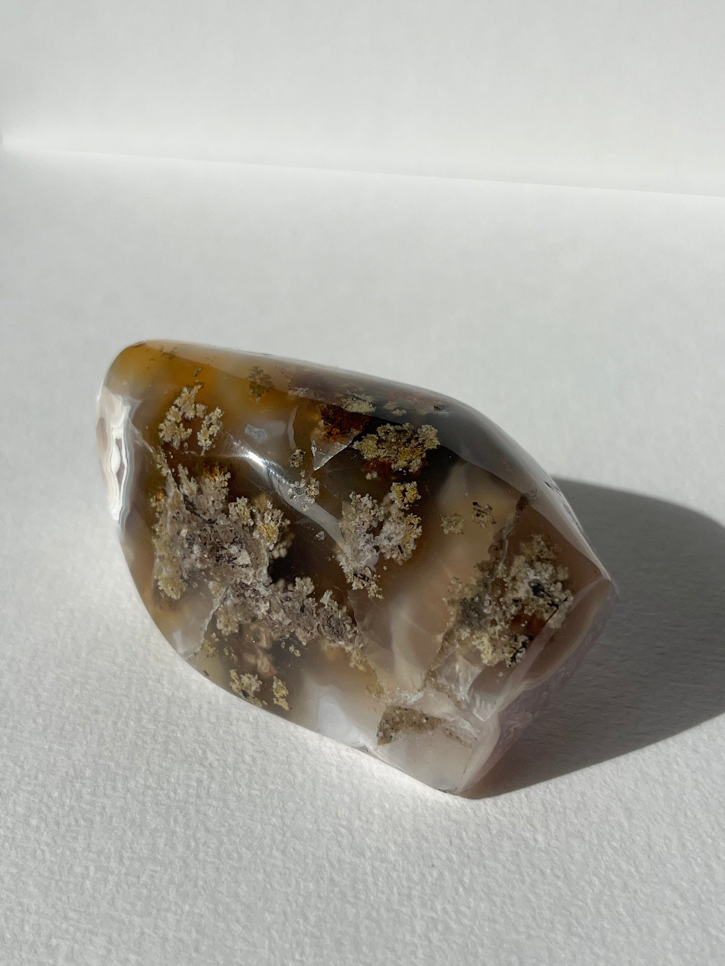 Orbicular Nebula Agate with Amethyst Freeform B