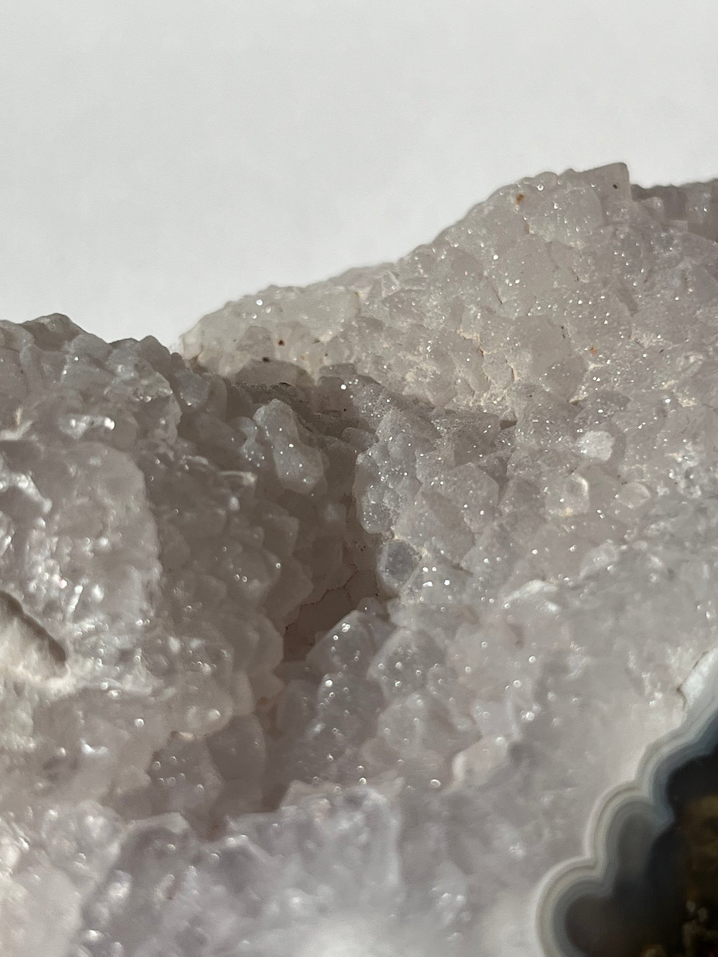 Sugar Druzy Orbicular Nebula Agate Freeform with Dendritic Inclusions A