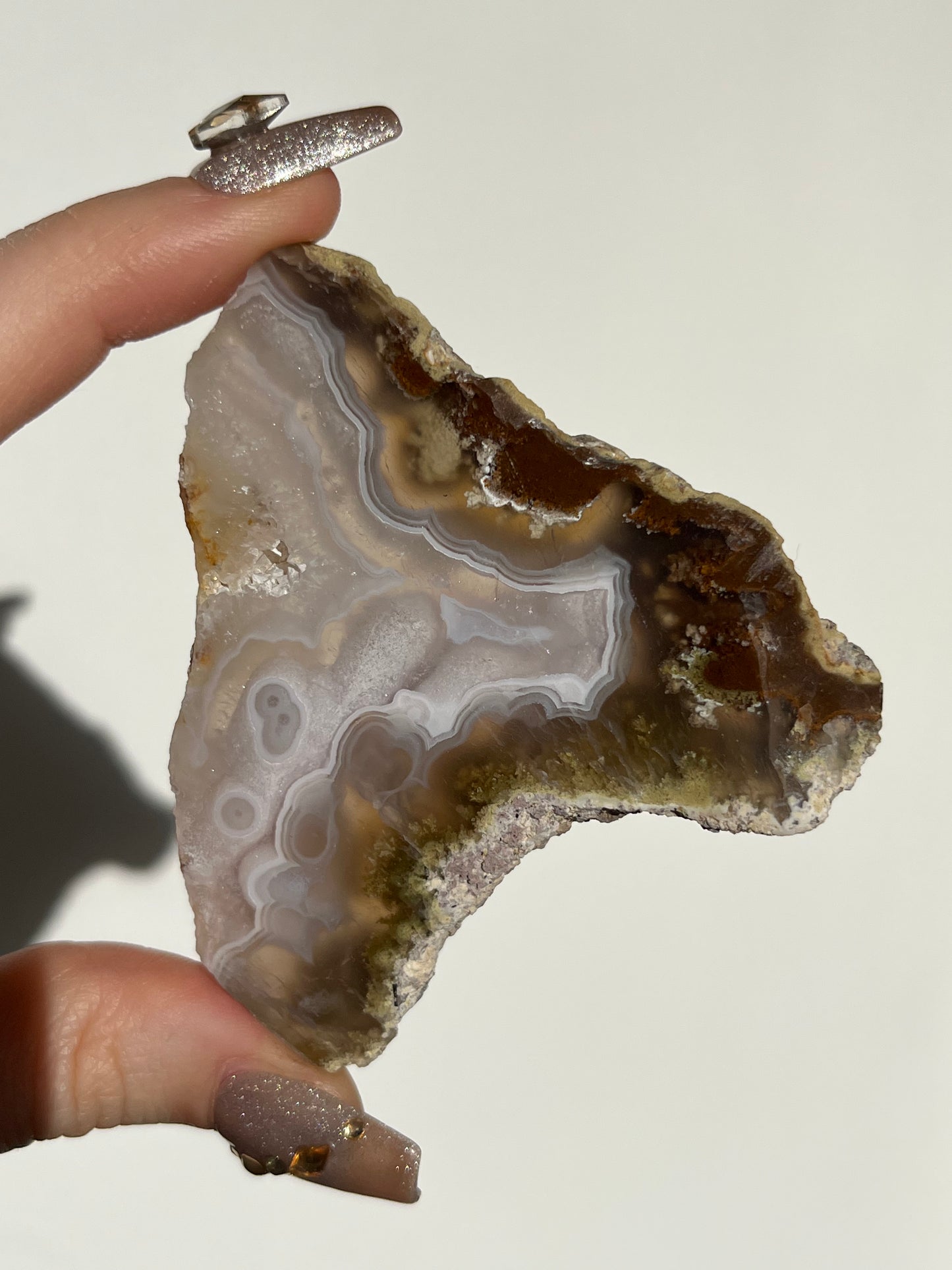 Nebula Agate with Scenic Moss Slab H