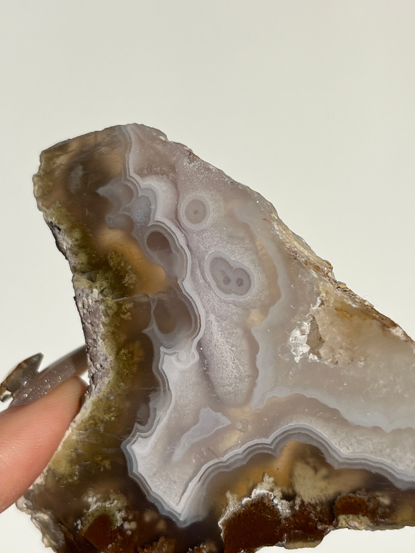 Nebula Agate with Scenic Moss Slab H