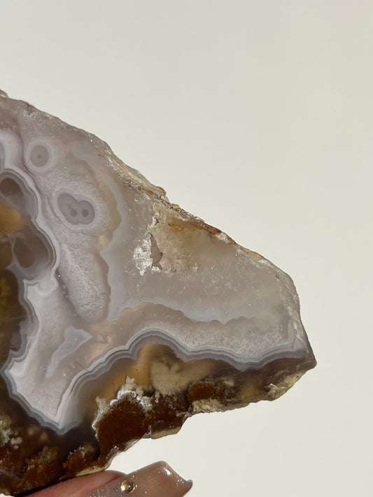 Nebula Agate with Scenic Moss Slab H