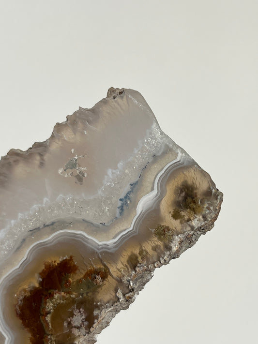 Nebula Agate with Scenic Moss and Dendritic Inclusions Slab L