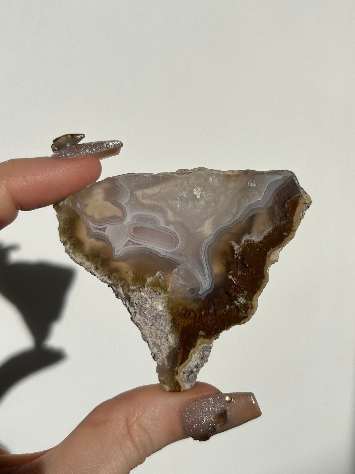 Nebula Agate with Scenic Moss and Dendritic Inclusions Slab N