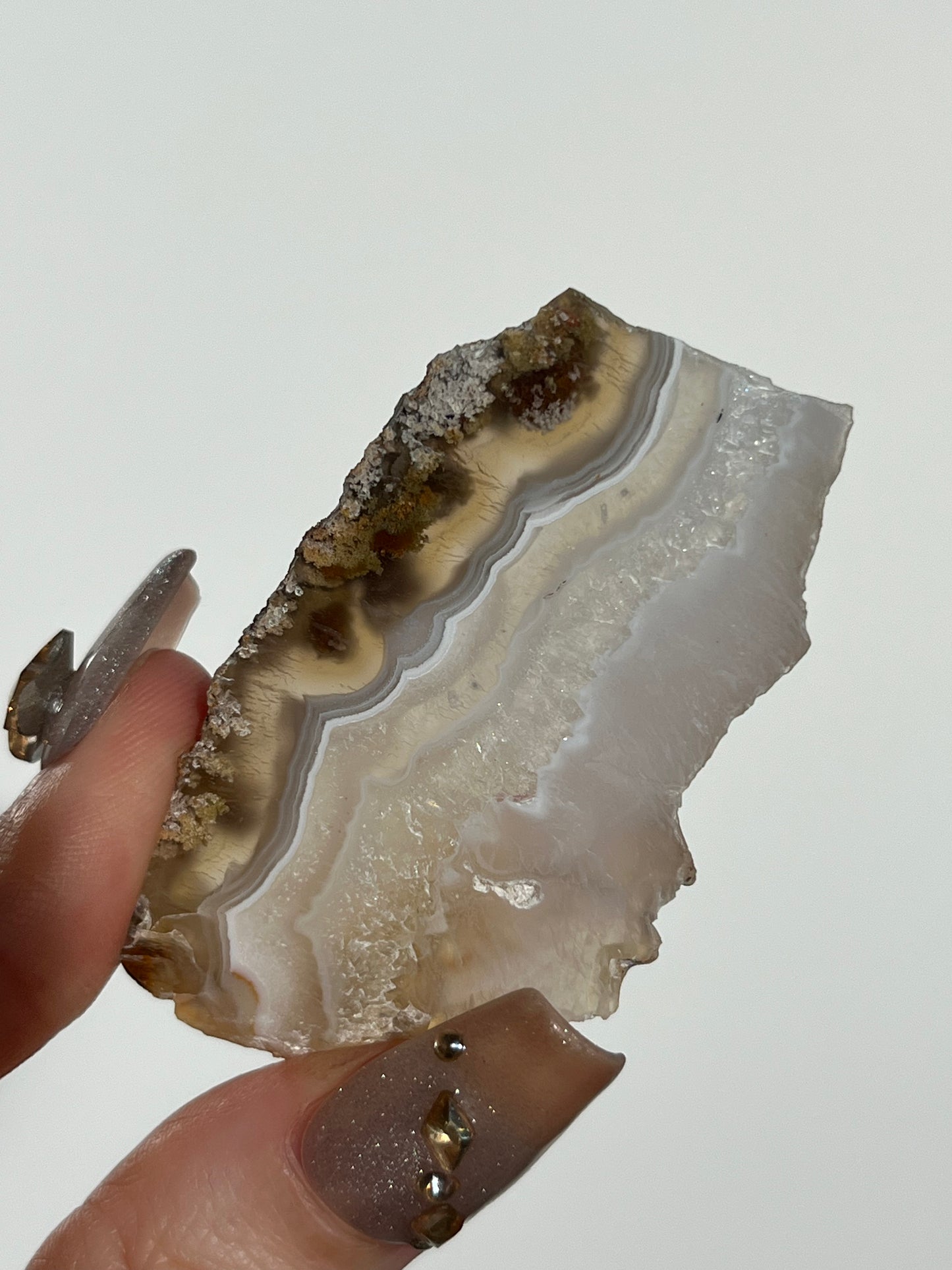 Nebula Agate with Scenic Moss Slab O