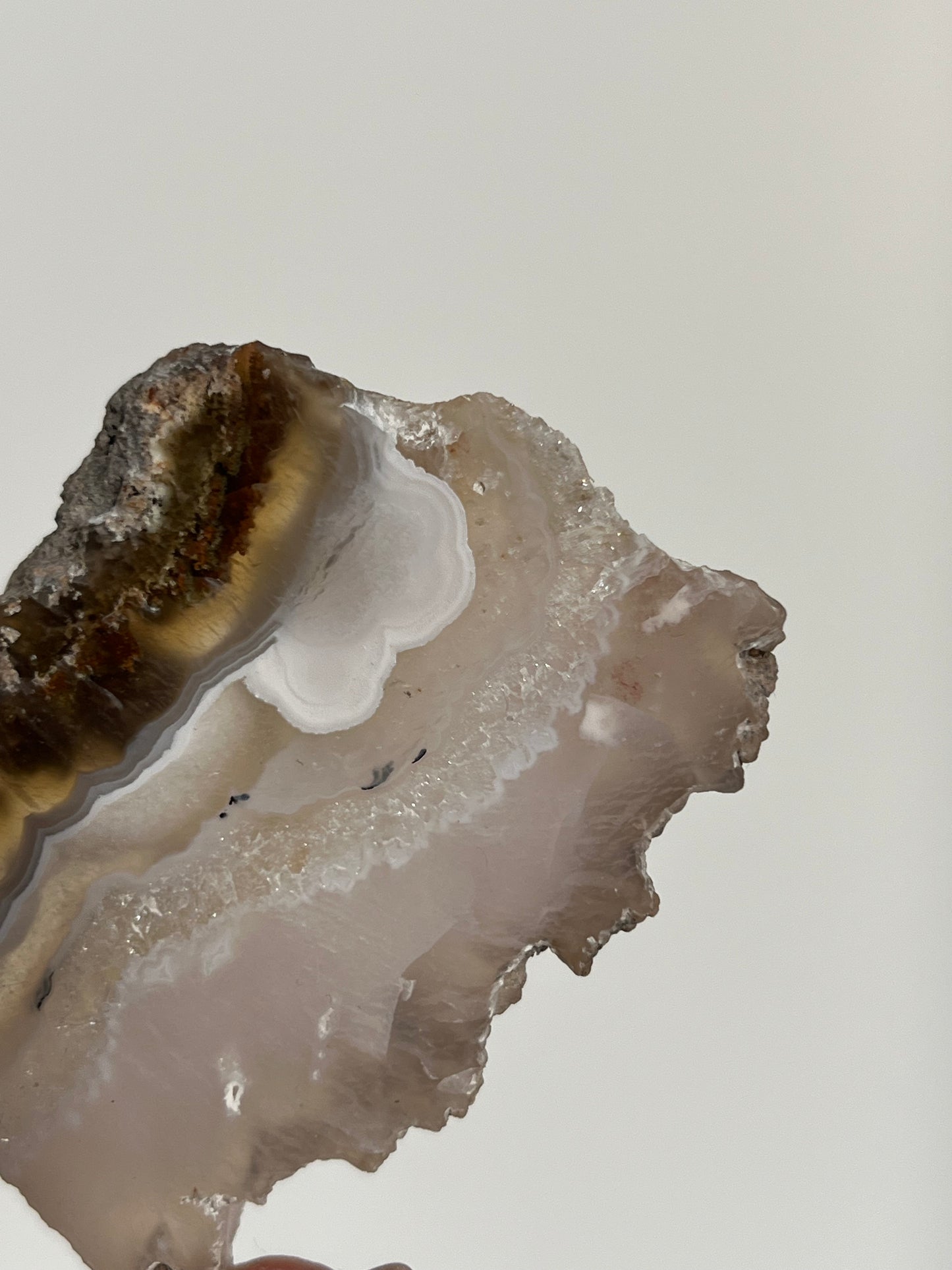 Nebula Agate with Scenic Moss and Dendritic Inclusions Slab R