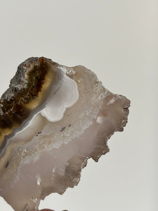 Nebula Agate with Scenic Moss and Dendritic Inclusions Slab R
