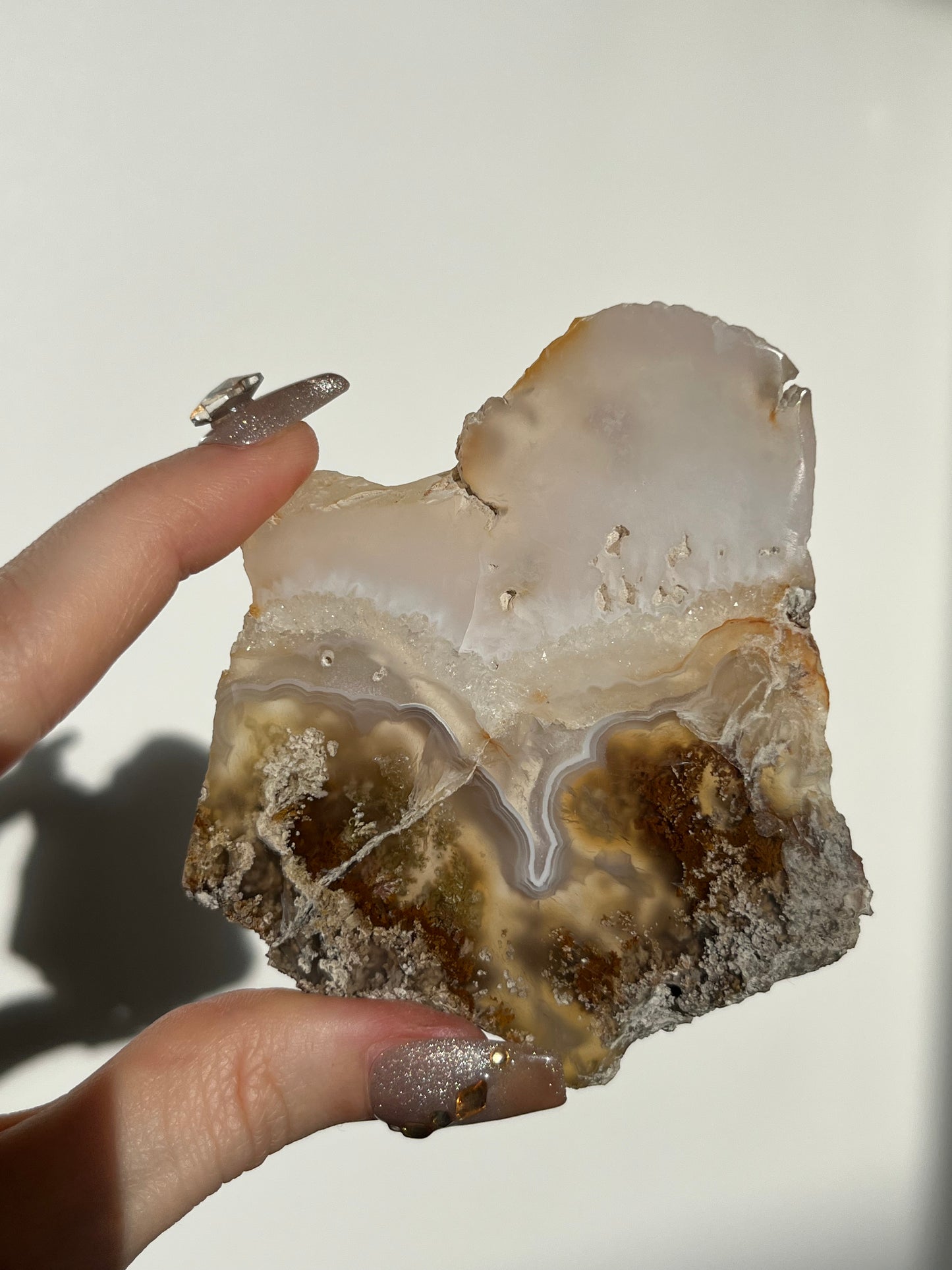 Nebula Agate with Scenic Moss Slab S