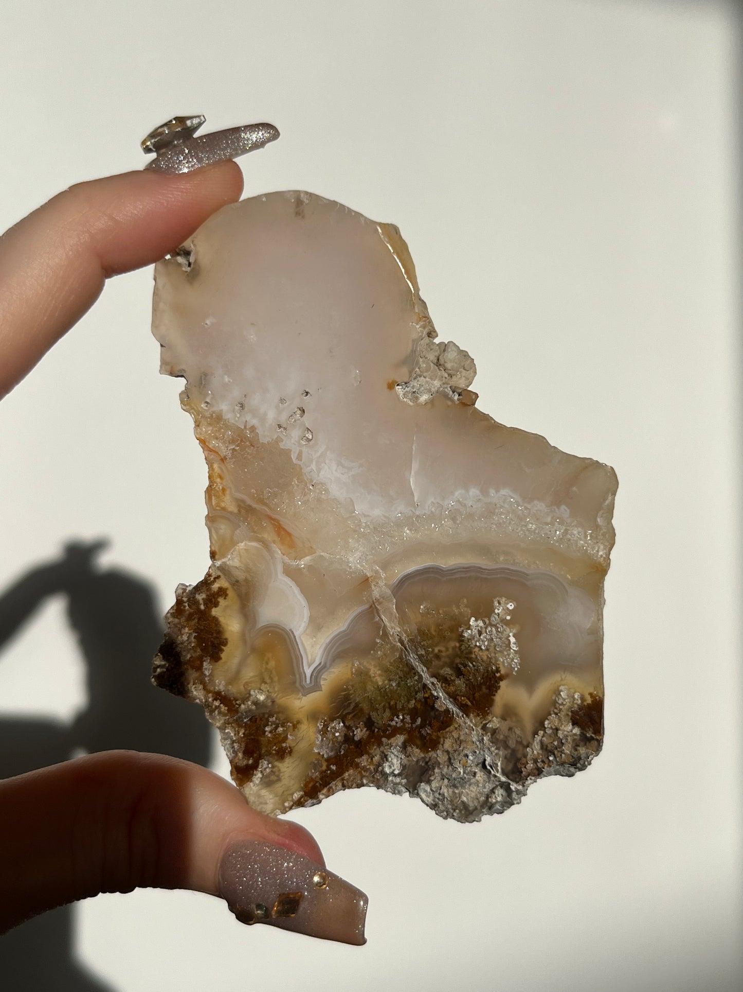 Nebula Agate with Scenic Moss Slab U