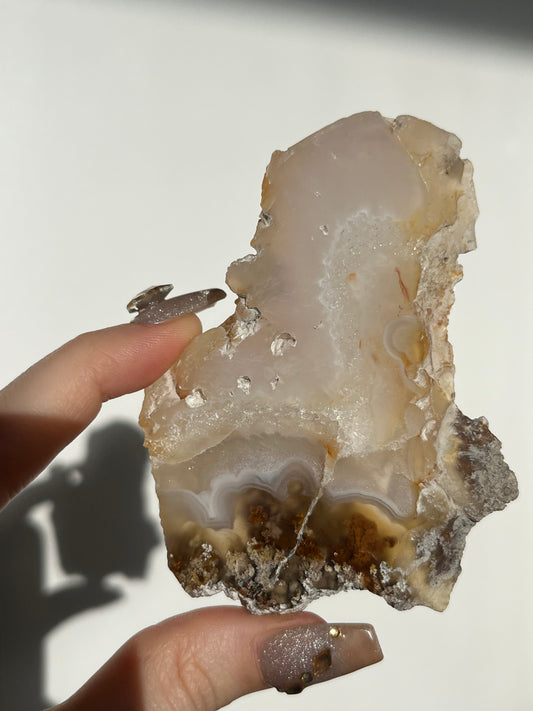 Nebula Agate with Scenic Moss Slab U