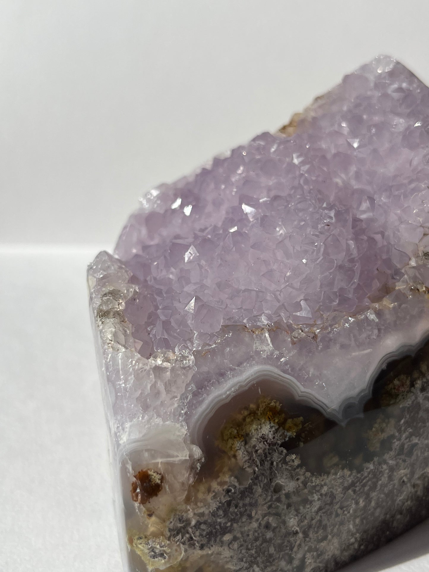 Nebula Agate with Amethyst and Scenic Moss Freeform A