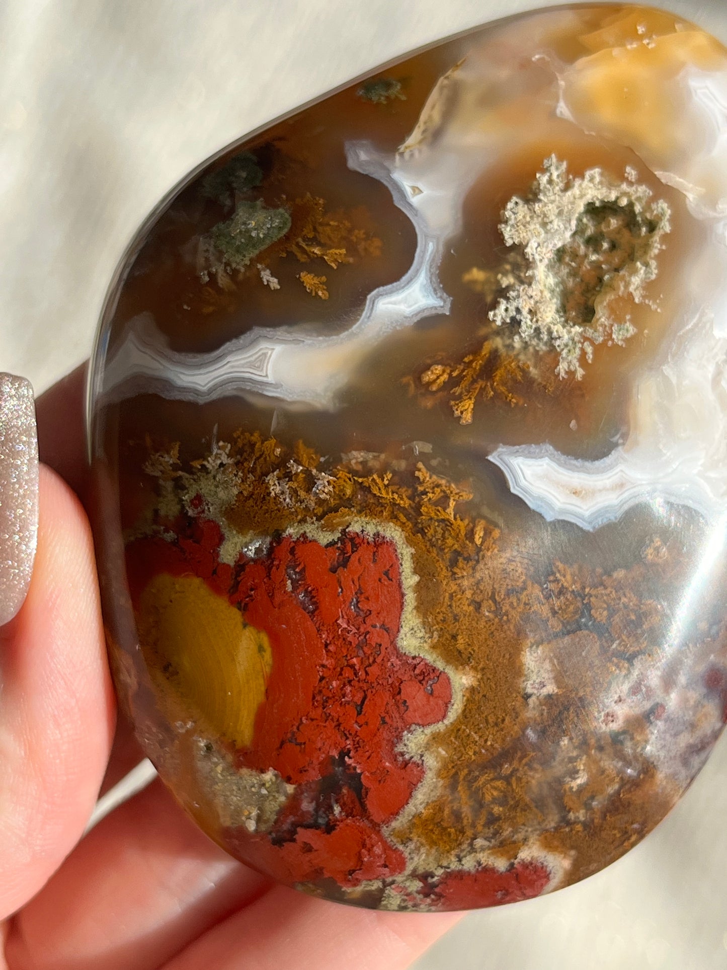 Nebula Agate and Scenic Moss Freeform A