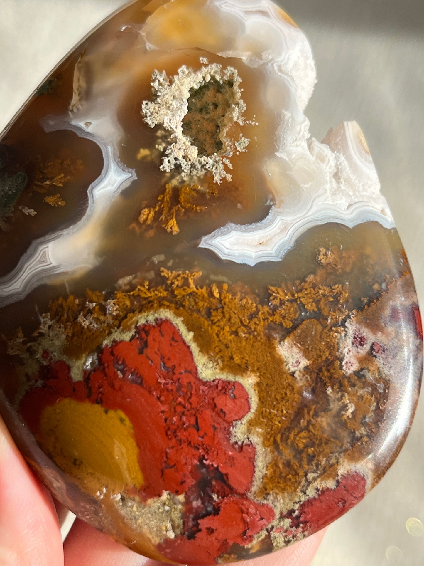 Nebula Agate and Scenic Moss Freeform A