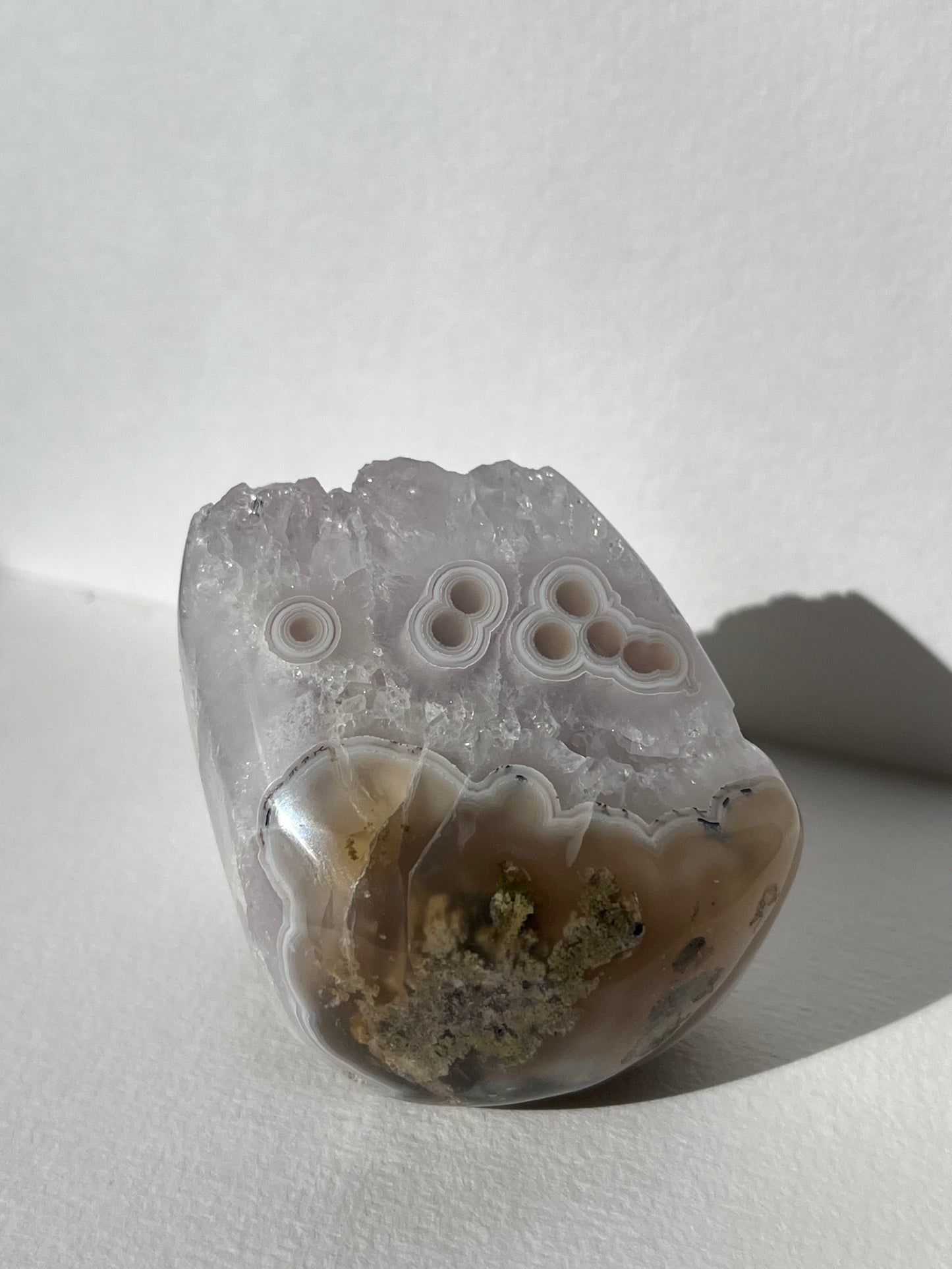 Nebula Agate with Amethyst Freeform C