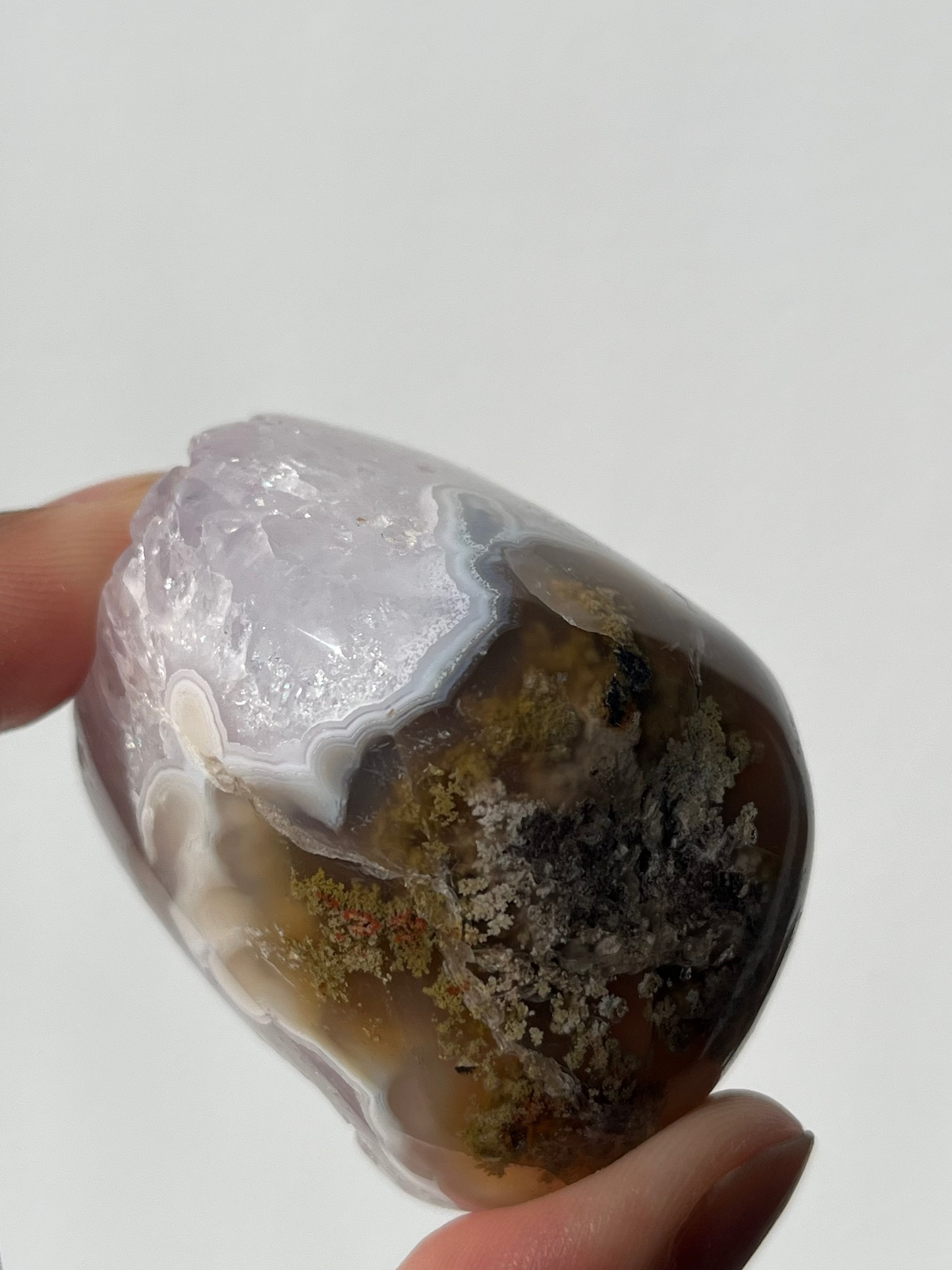 Nebula Agate with Amethyst Freeform C