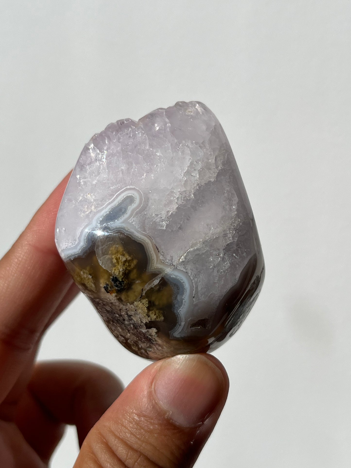 Nebula Agate with Amethyst Freeform C