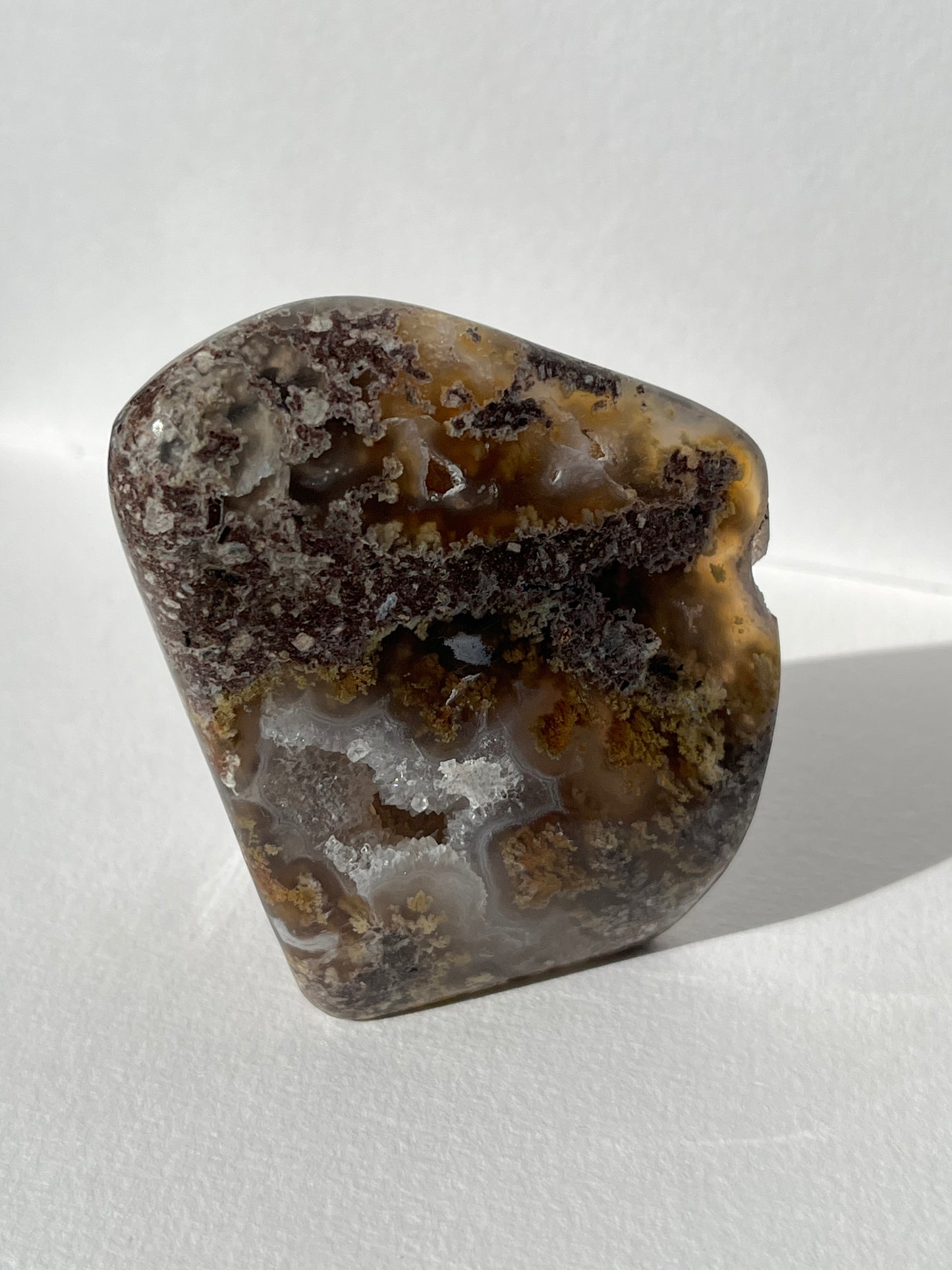 Nebula Agate with Amethyst Freeform K