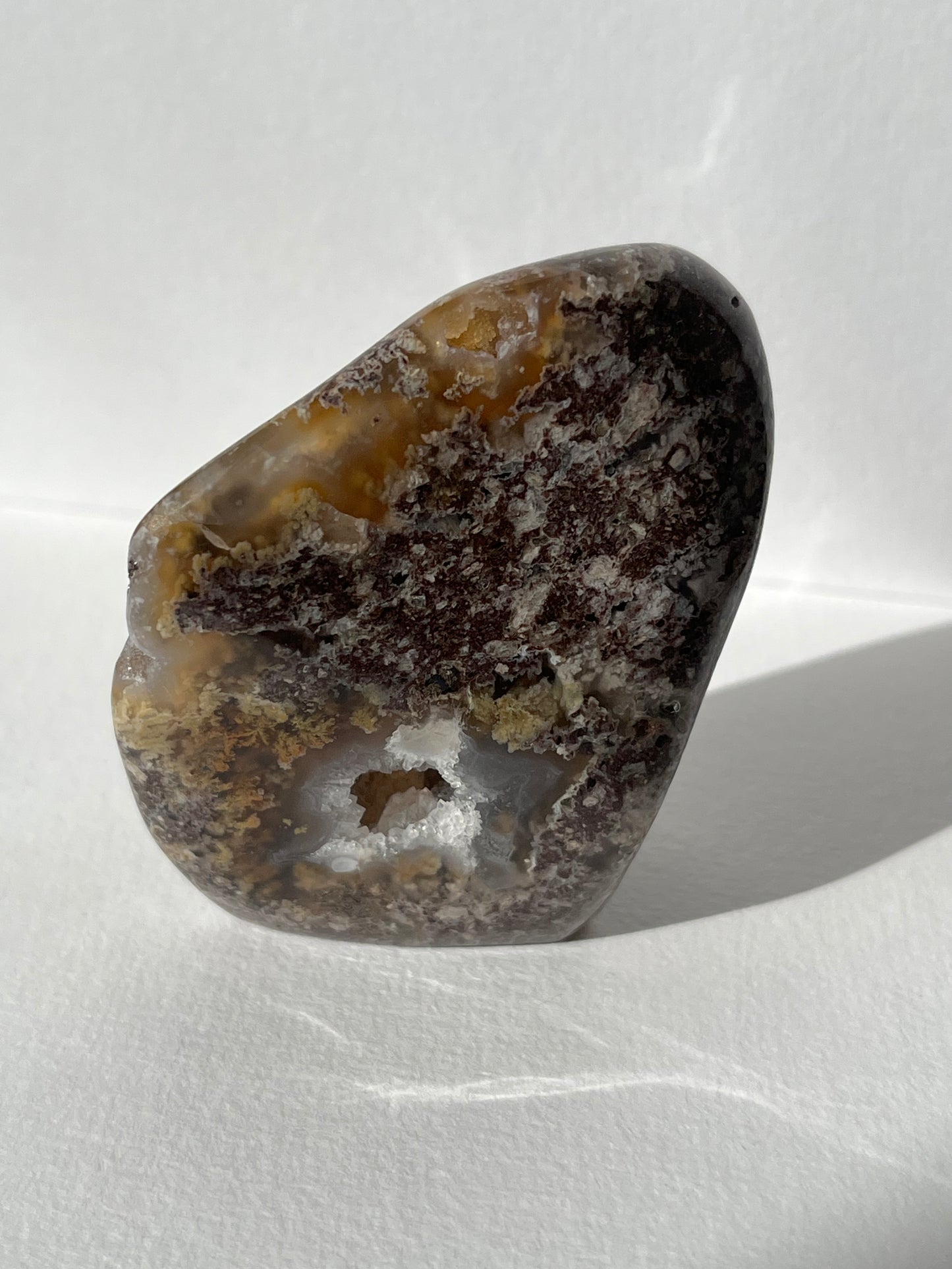 Nebula Agate with Amethyst Freeform K