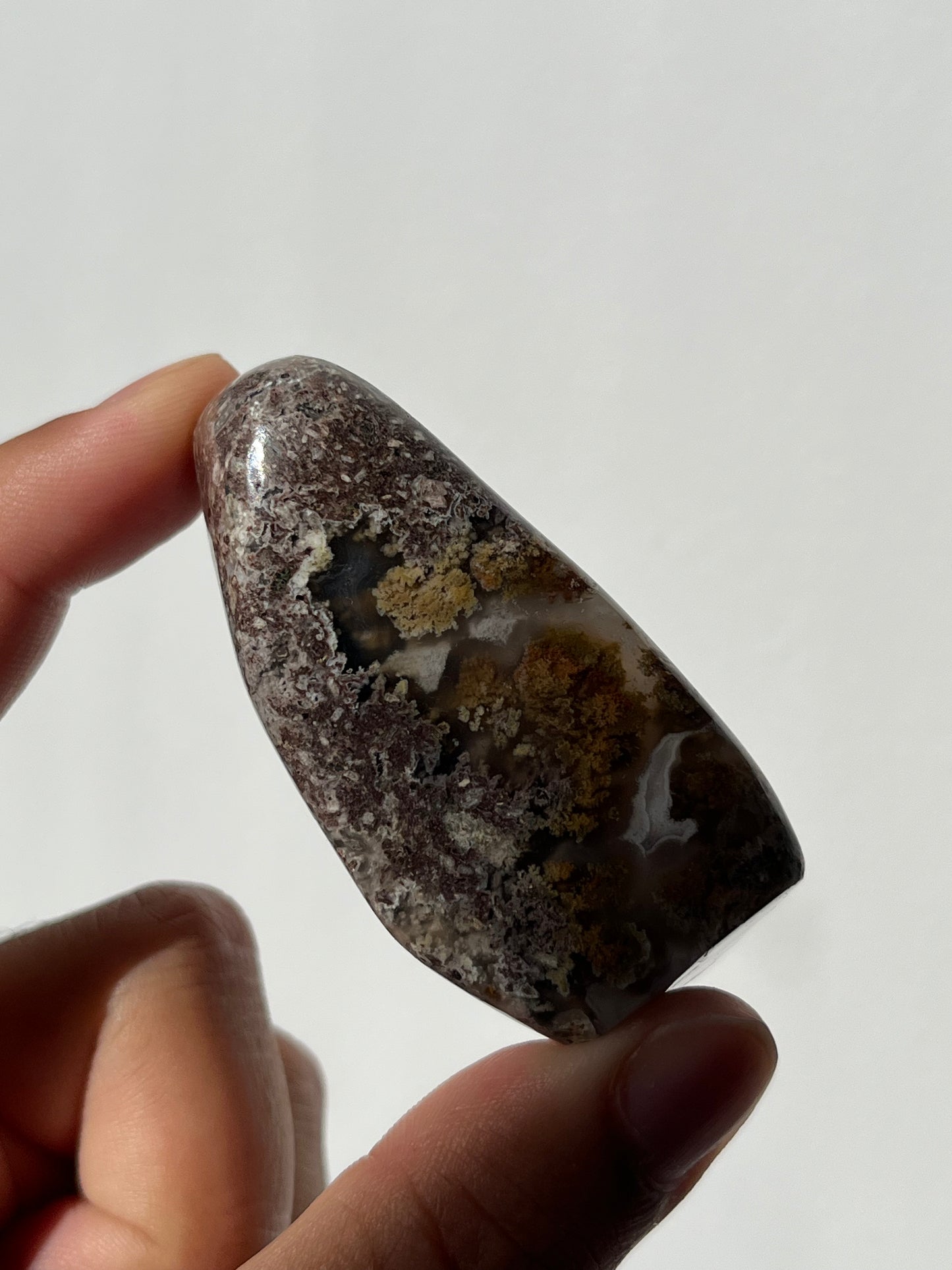 Nebula Agate with Amethyst Freeform K
