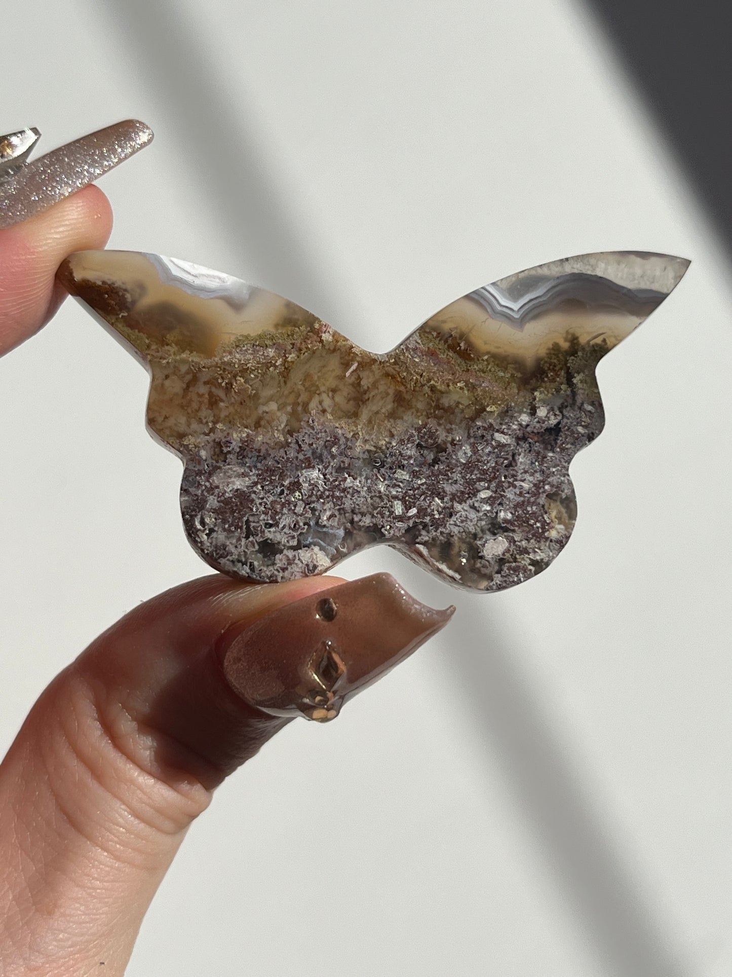 Nebula Agate Butterfly Carving (You Choose)