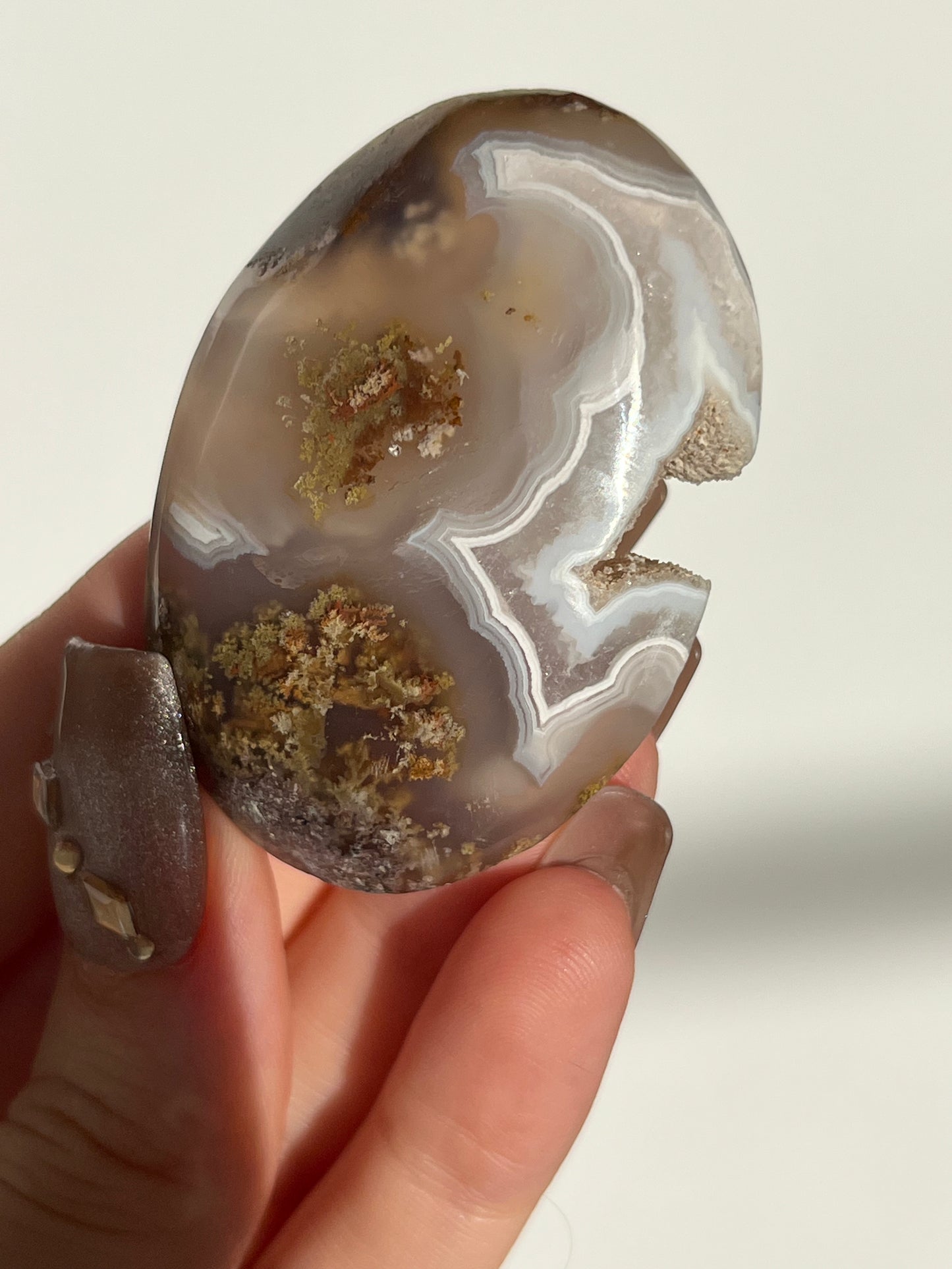 Nebula Agate & Scenic Moss Palmstone #C