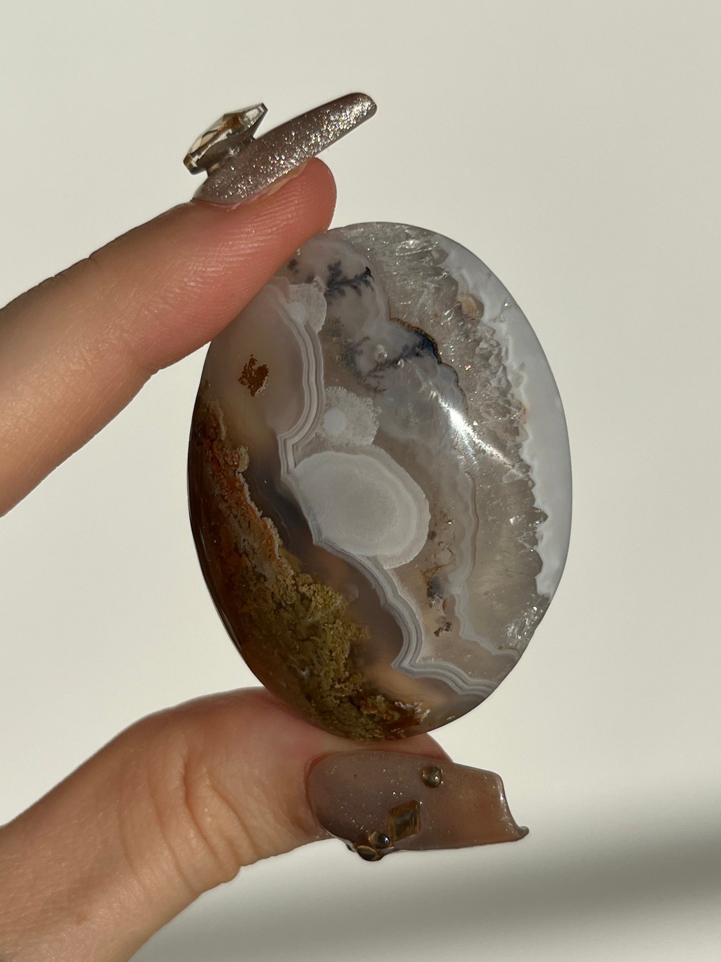 Nebula Agate & Scenic Moss Palmstone D