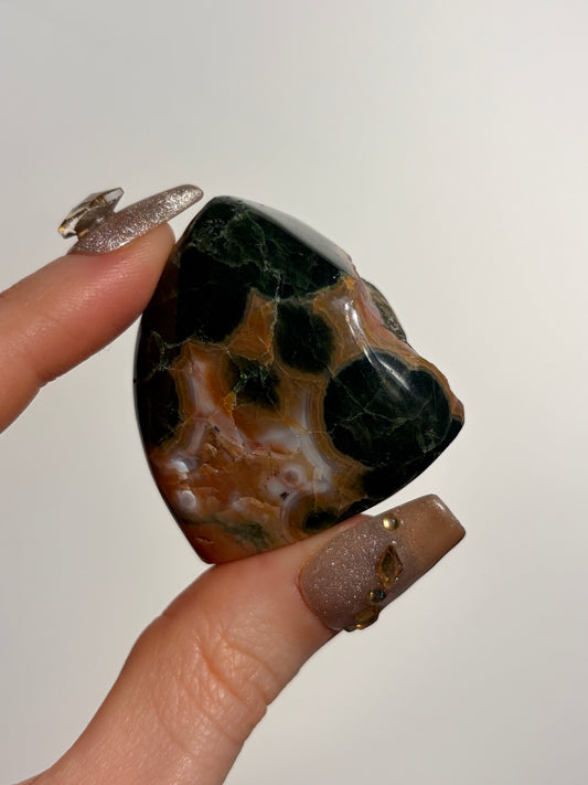 Pink Orbicular Jasper Miniature Freeform B