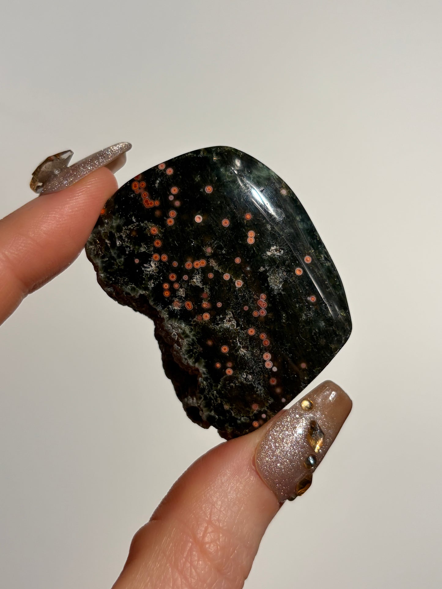 Druzy Pink Orbicular Jasper Miniature Freeform C