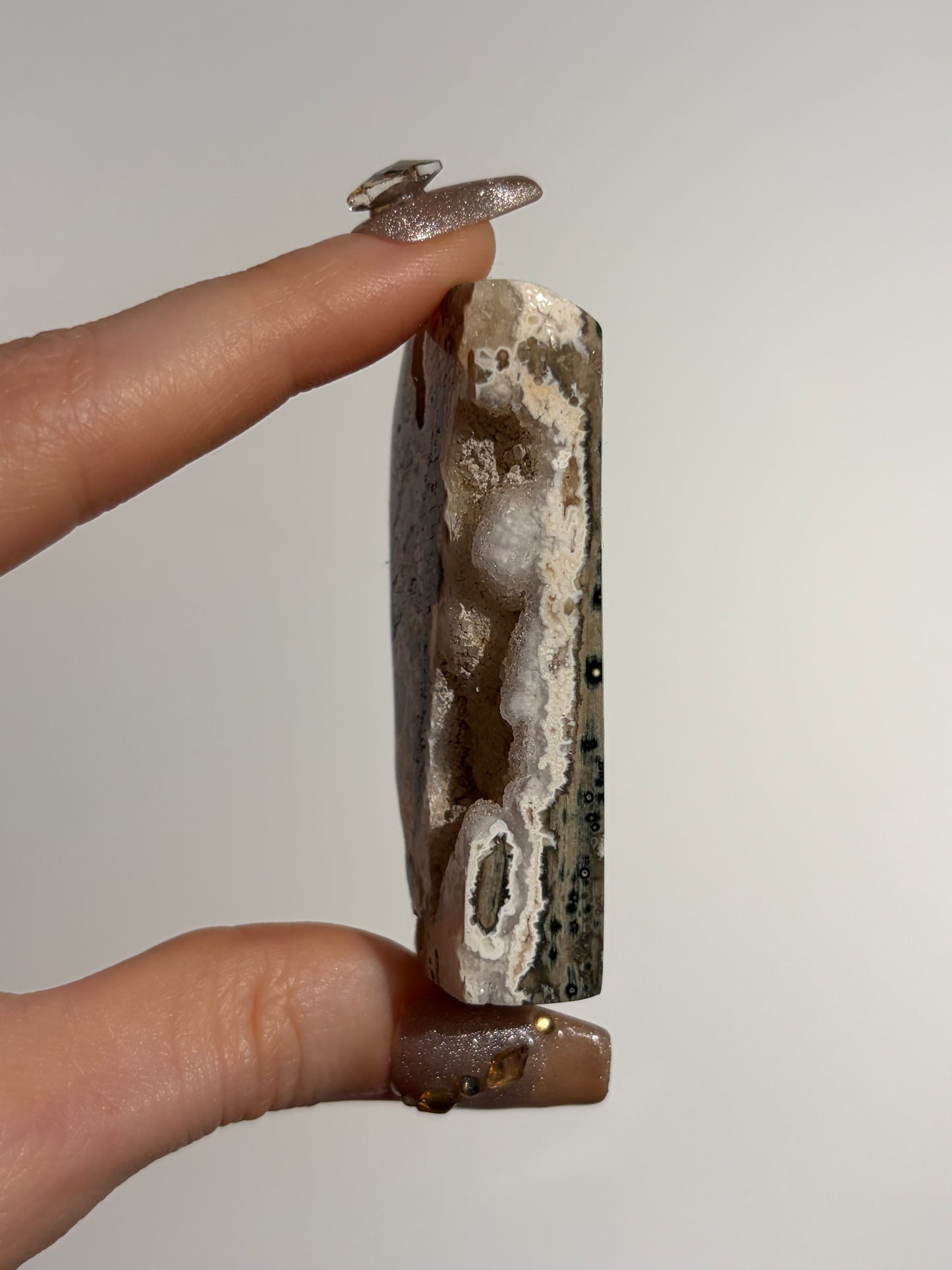 Druzy Orbicular Jasper Miniature Freeform F