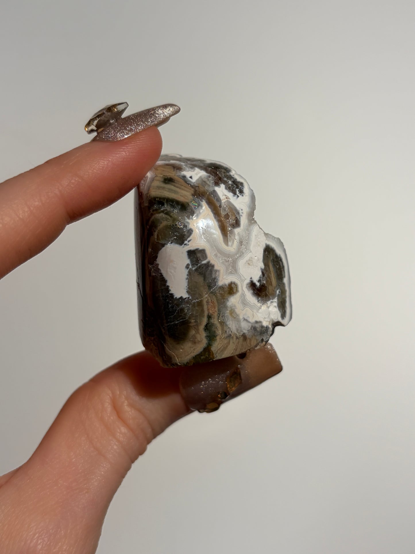 Druzy Orbicular Jasper Miniature Freeform H