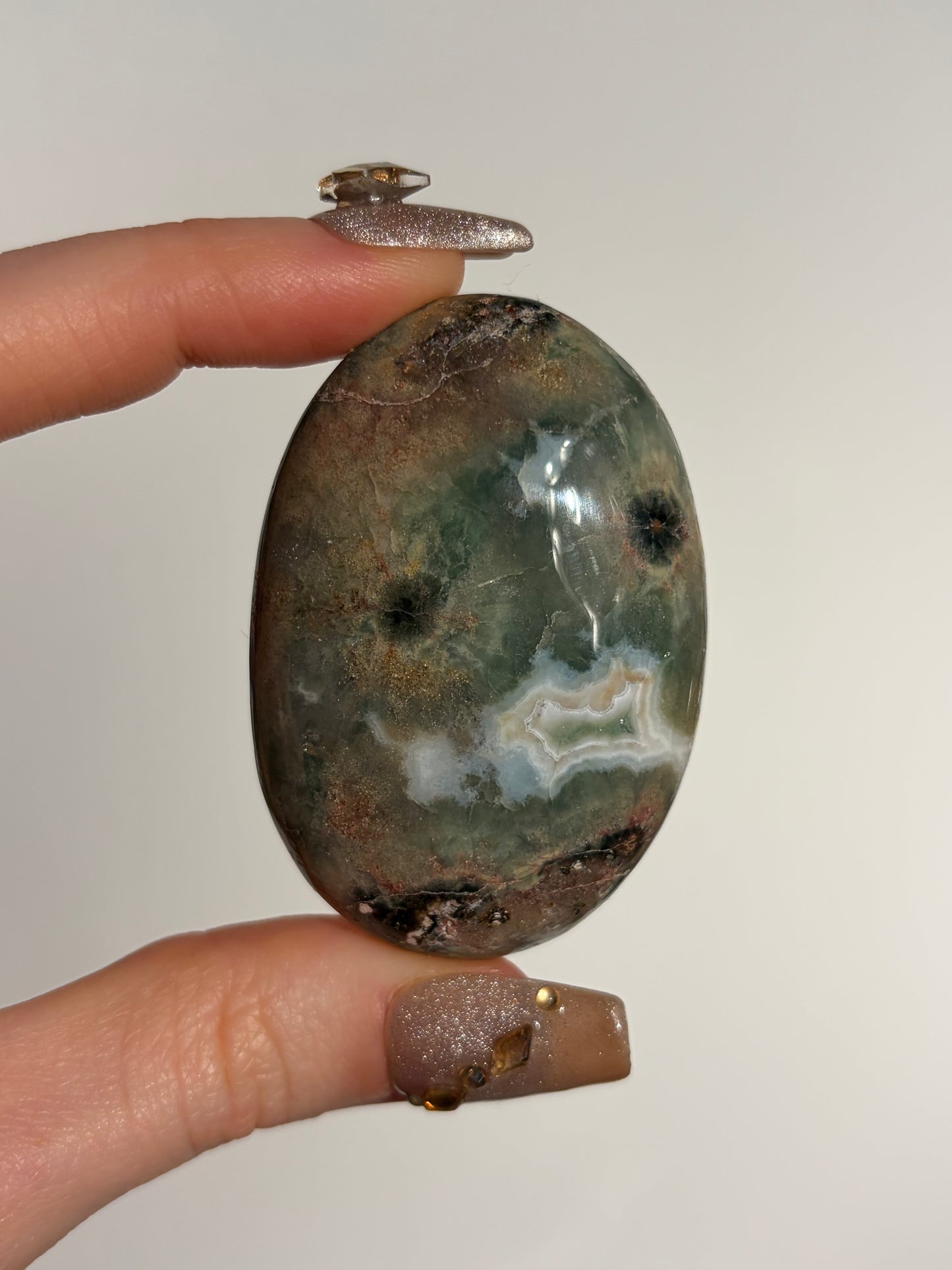 Green Orbicular Jasper Palmstone A