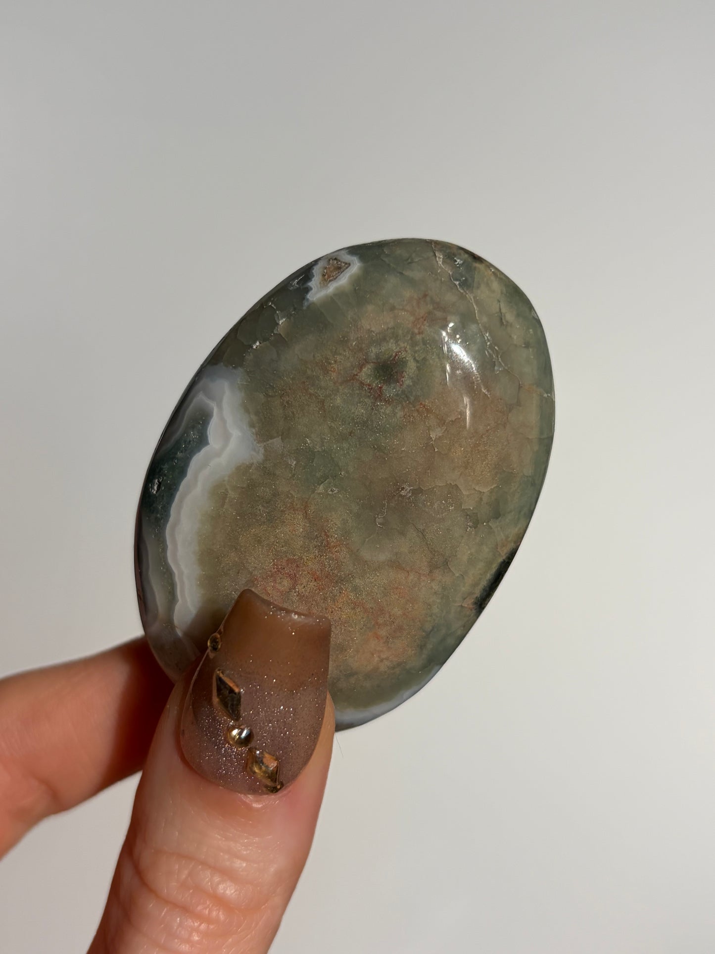 Green Orbicular Jasper Palmstone A