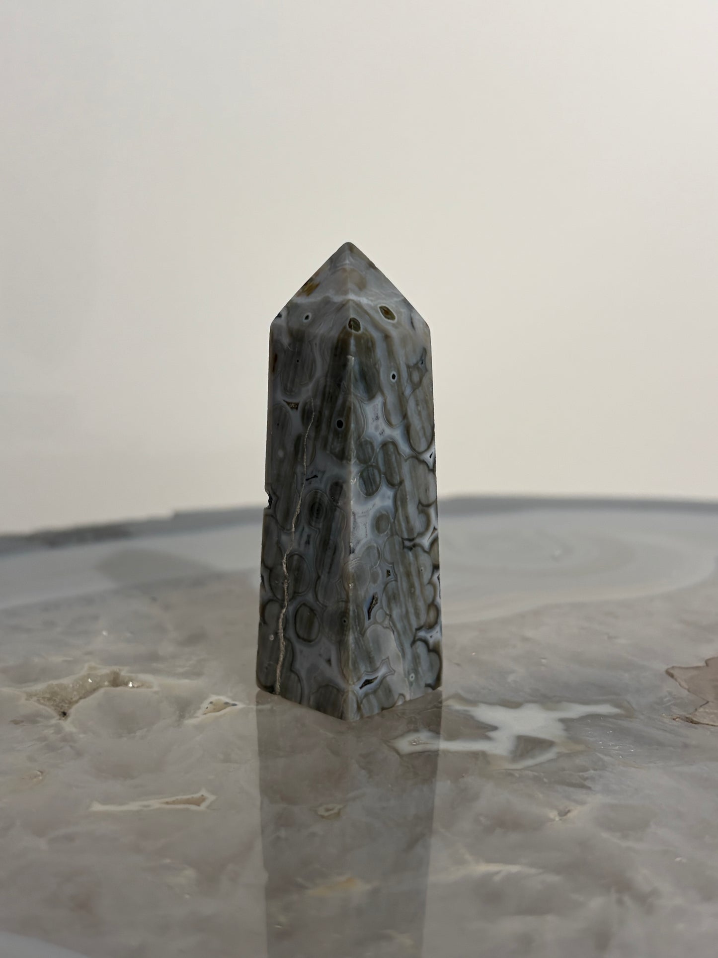 Green Orbicular Jasper Tower (Perfectly Imperfect)