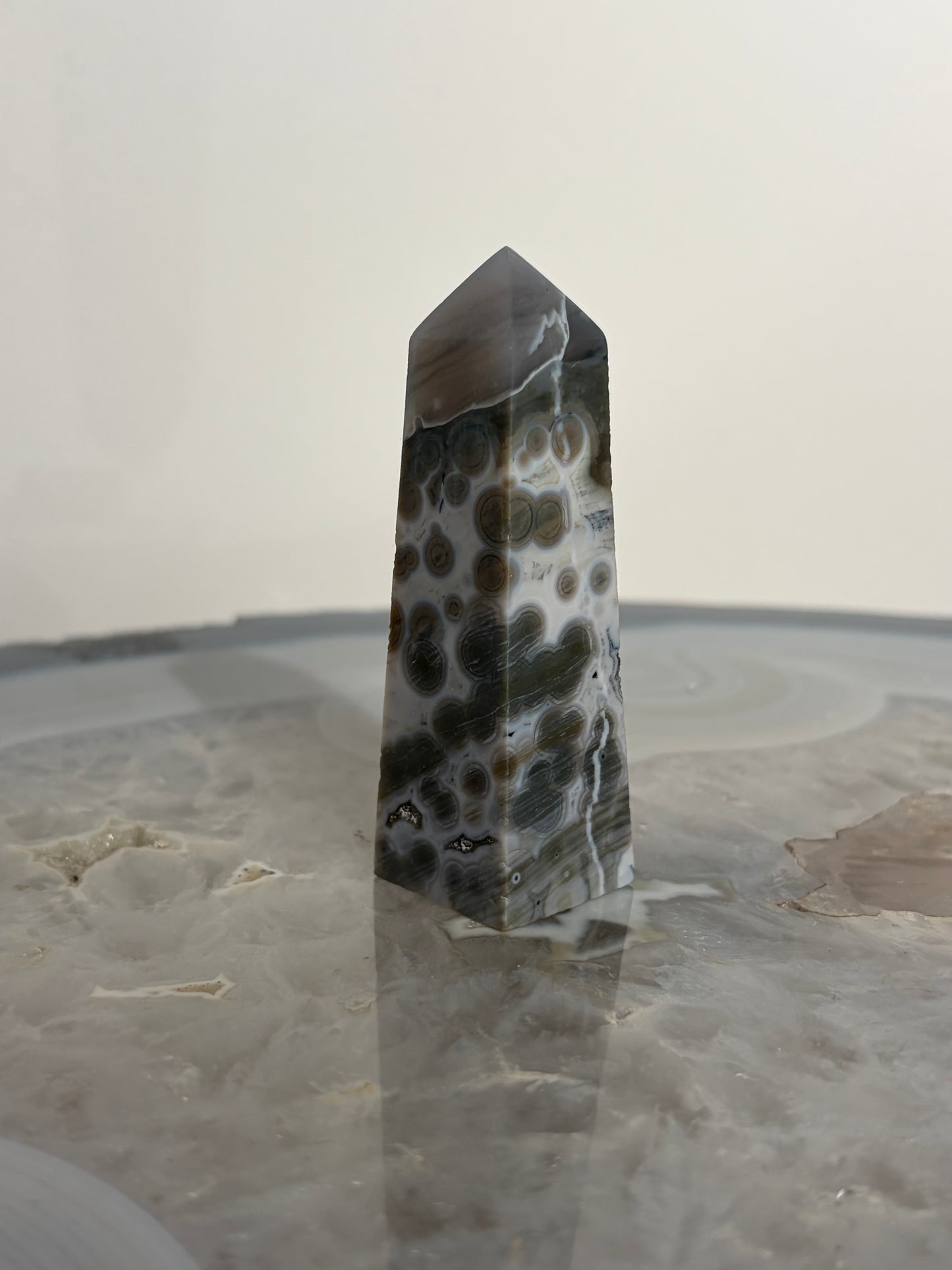 Blue Orbicular Jasper Tower A