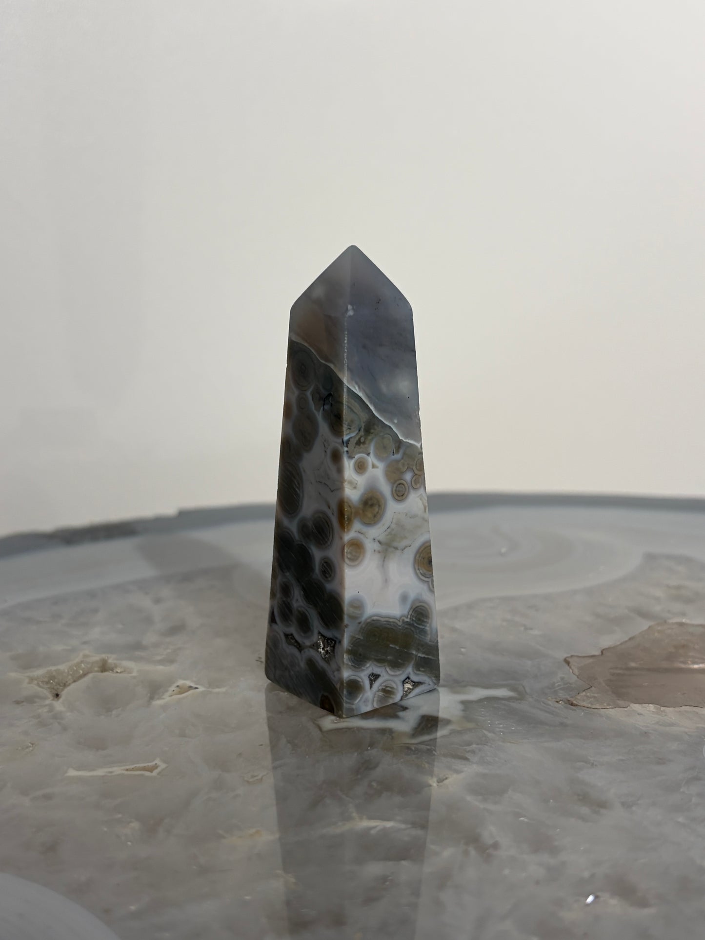 Blue Orbicular Jasper Tower  B
