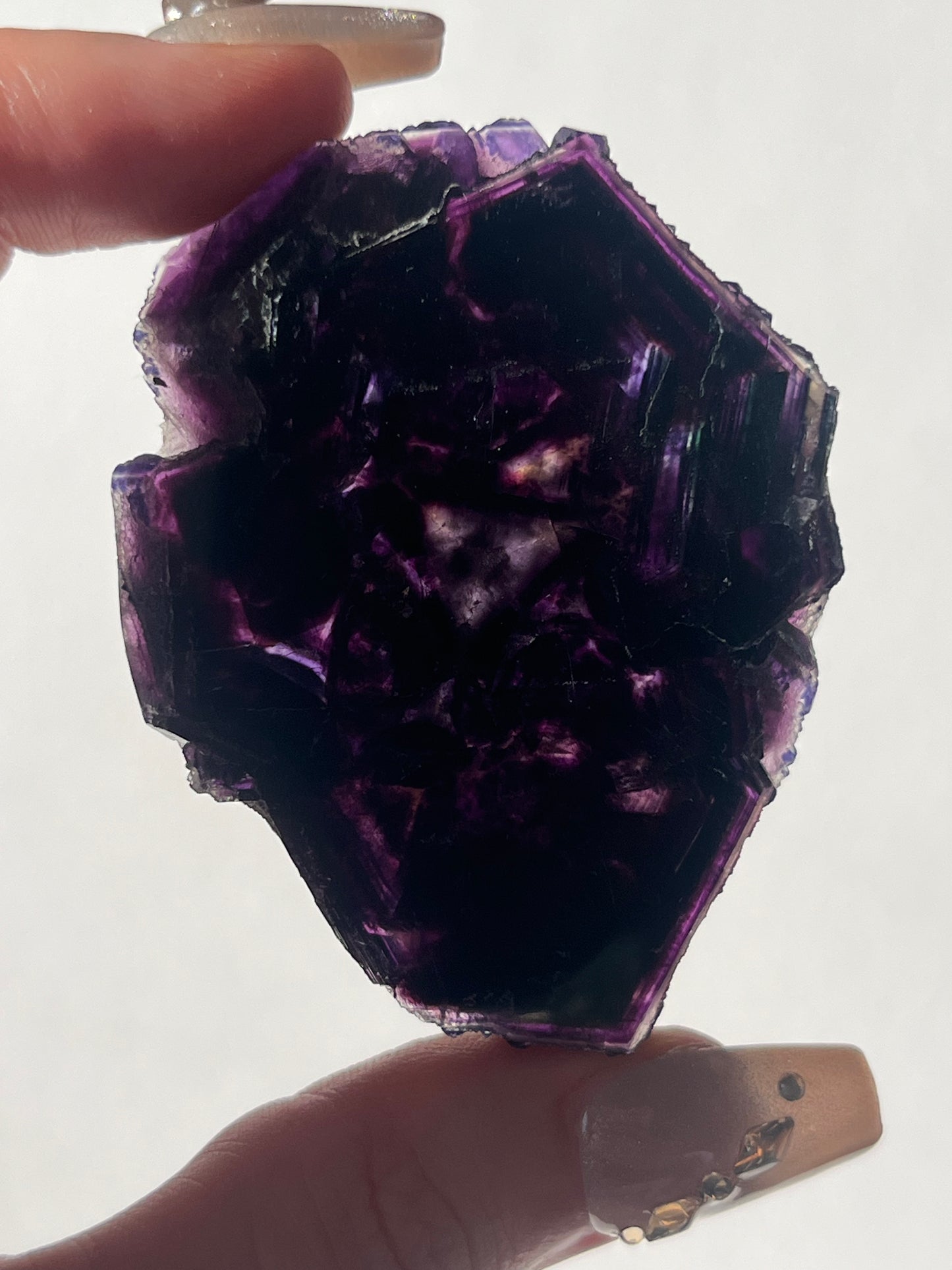 Purple Okorusu Fluorite Slice
