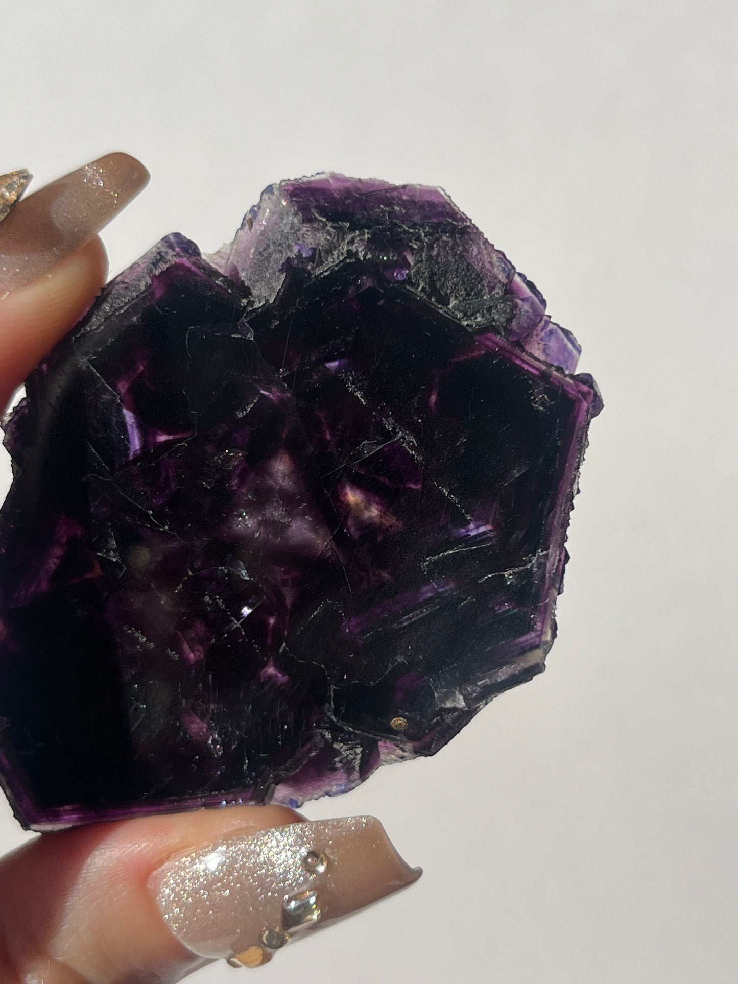 Purple Okorusu Fluorite Slice