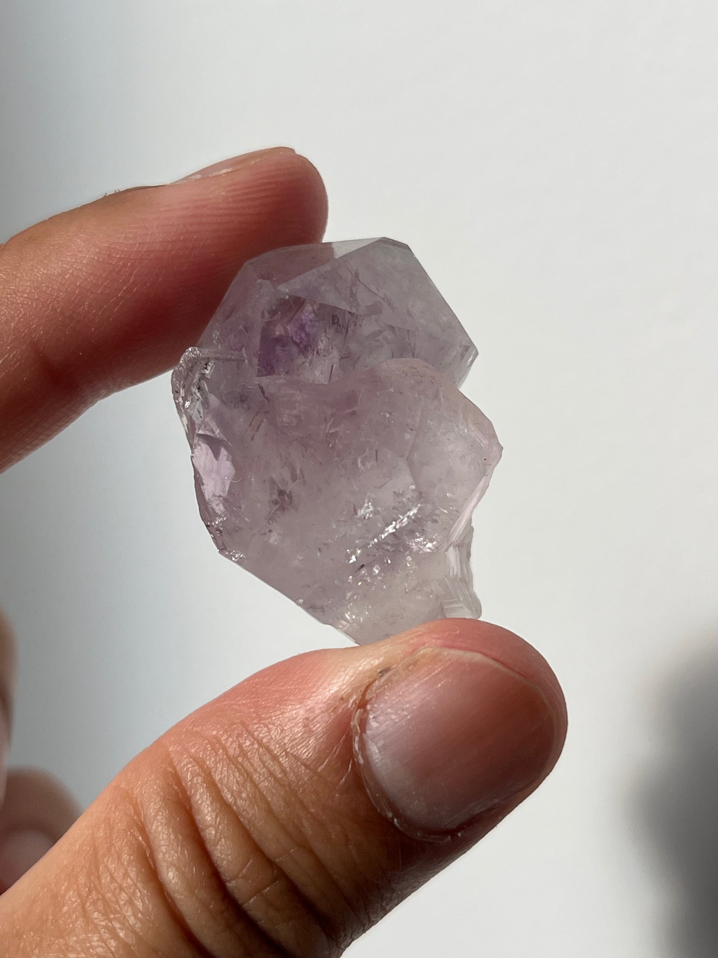 Old Stock Anhui Amethyst Twin Specimen with Druzy Quartz Coating R