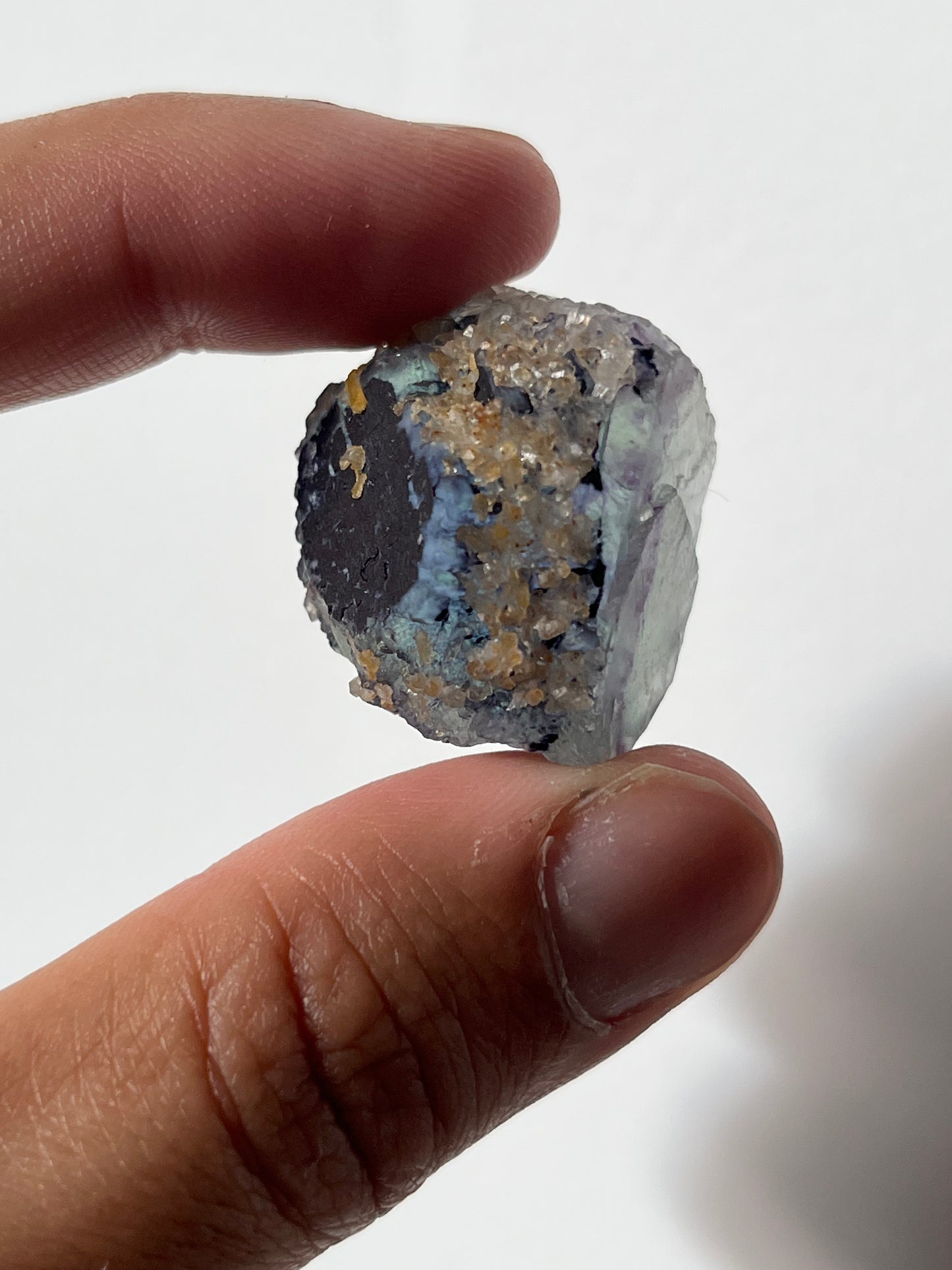 Green Omehane Fluorite Specimen with Ultramarine Zoning B