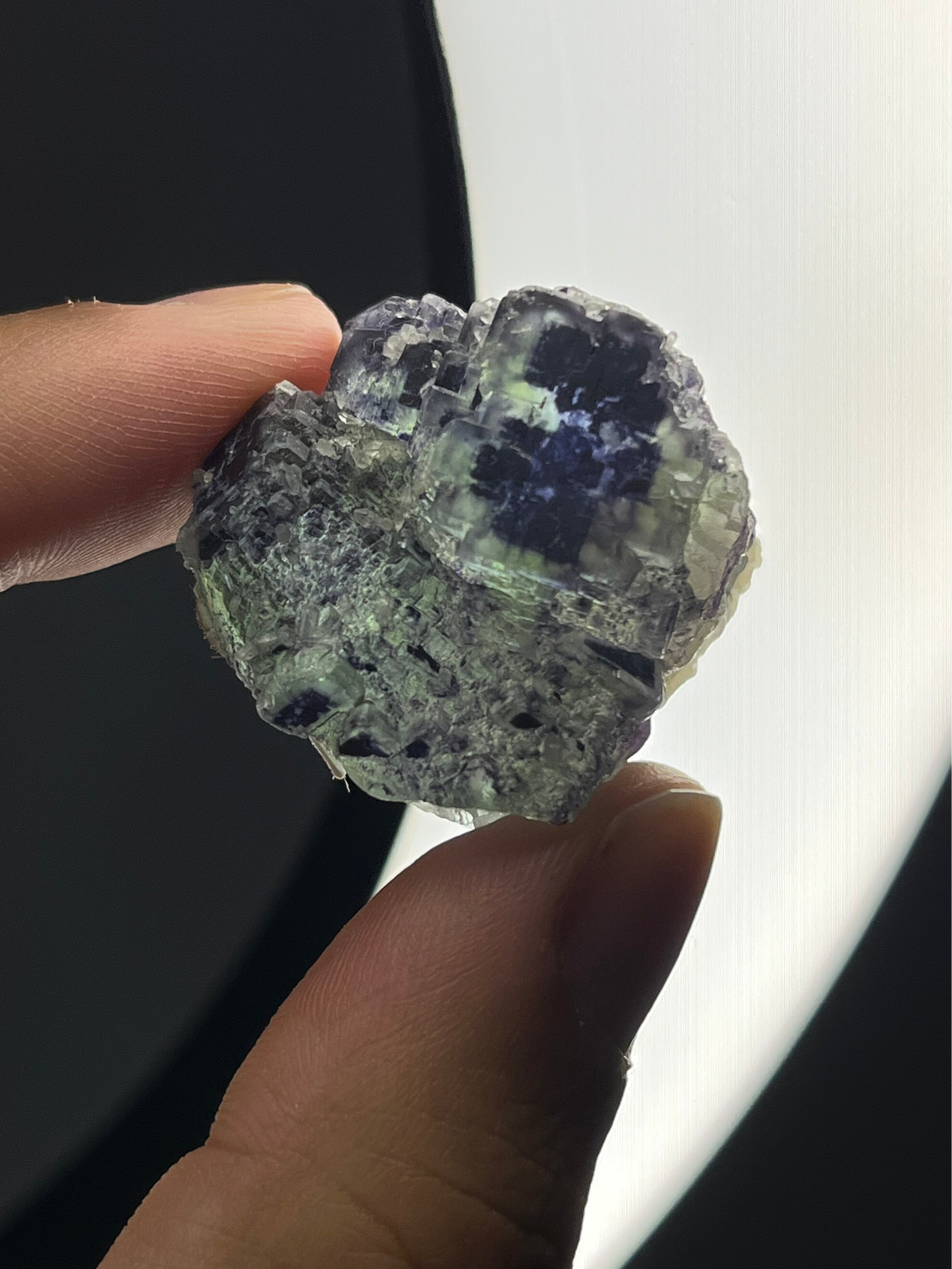 Green Omehane Fluorite Specimen with Ultramarine Zoning A