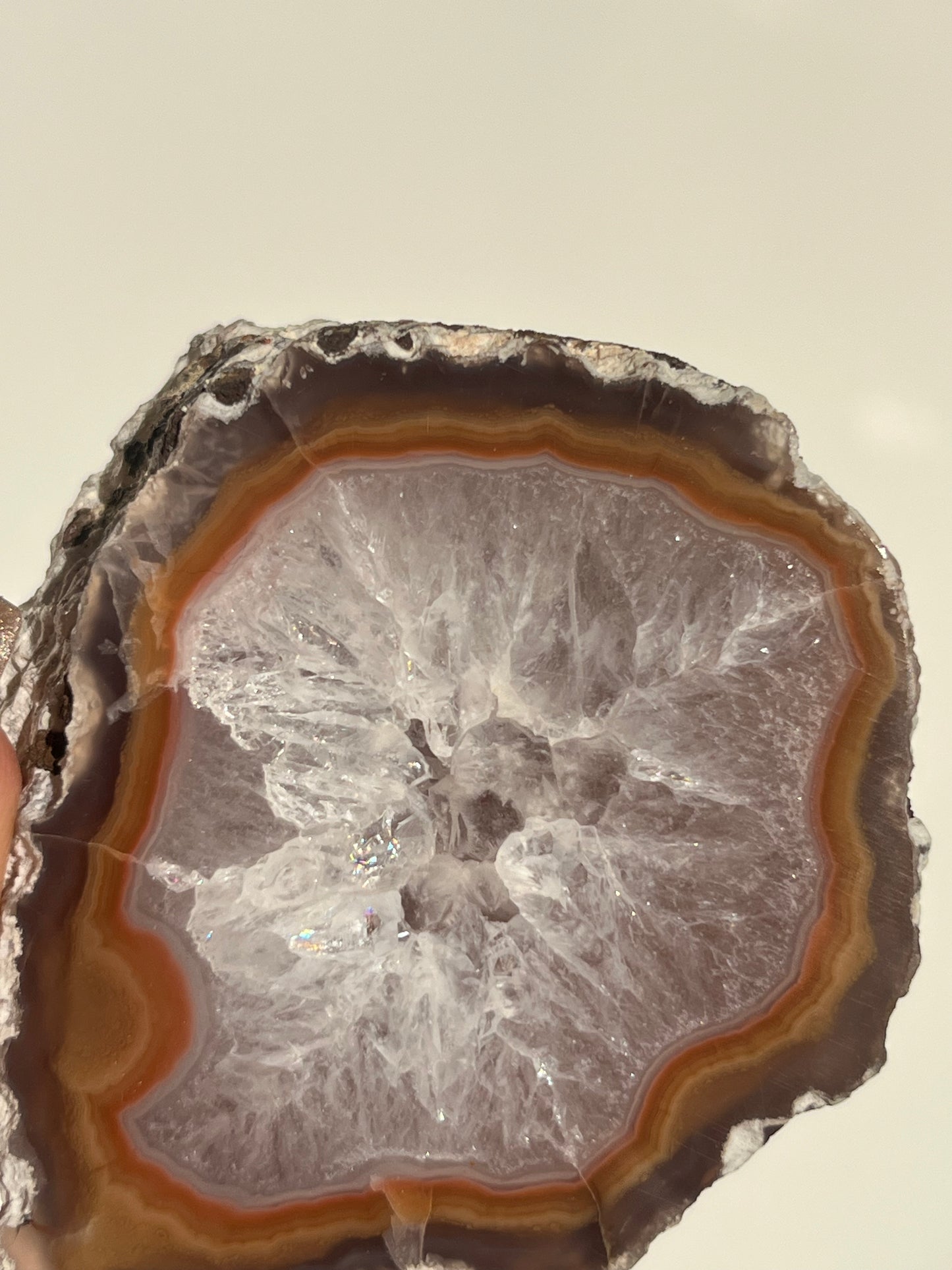 ‘Atlas’ Orange Laguna Agate with Quartz Geode