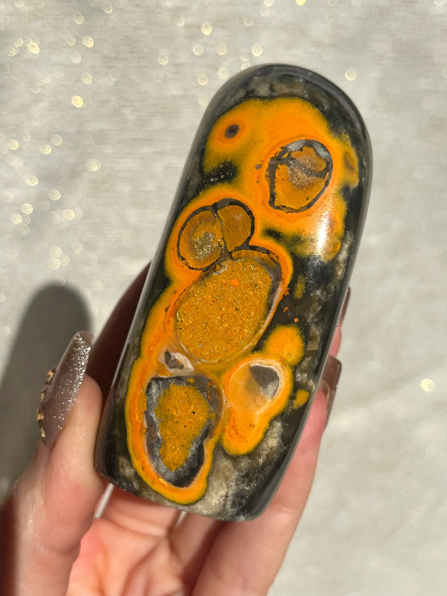 New Stock Orbicular Bumblebee Jasper Freeform #1