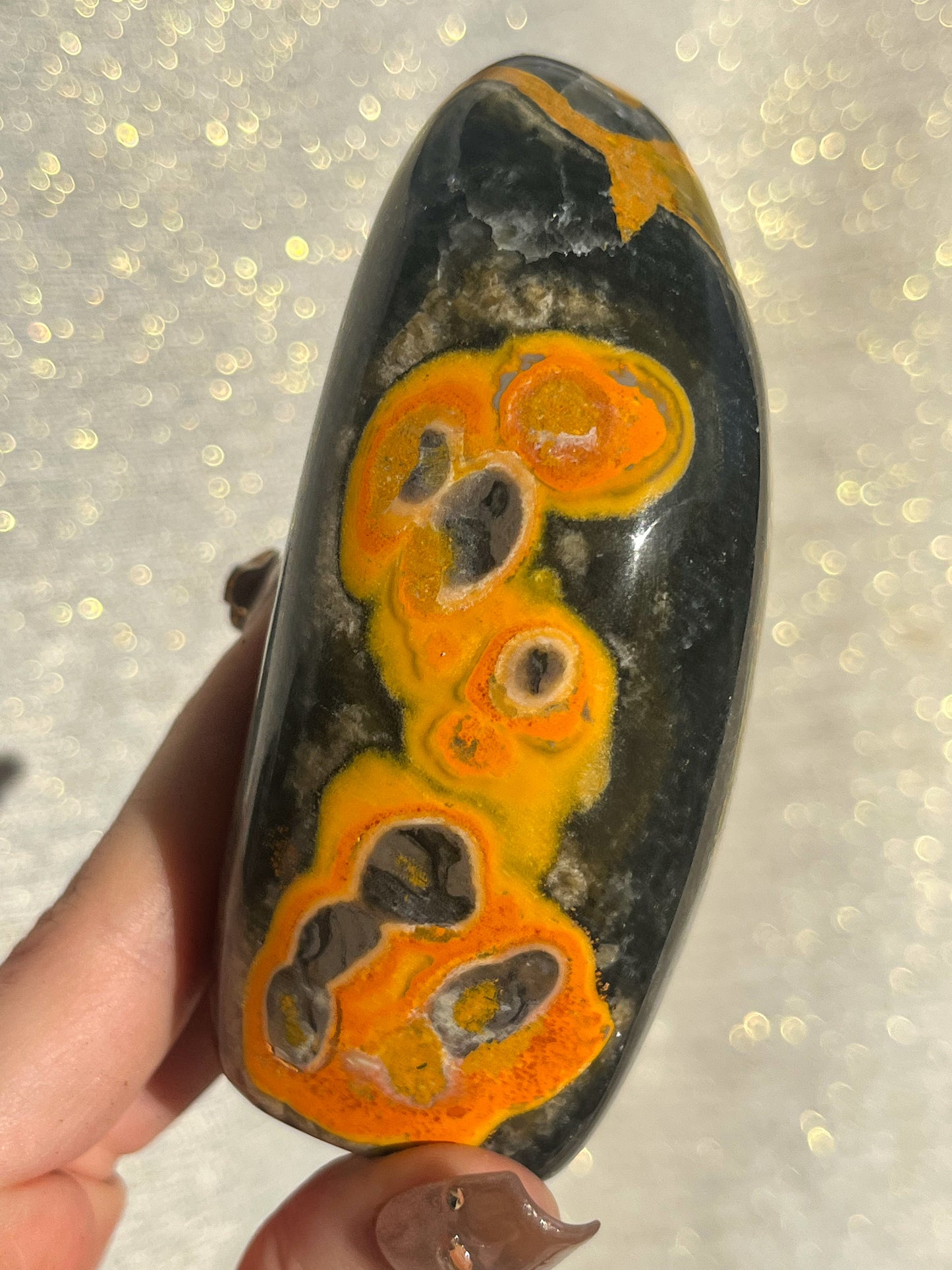 New Stock Orbicular Bumblebee Jasper Freeform #2