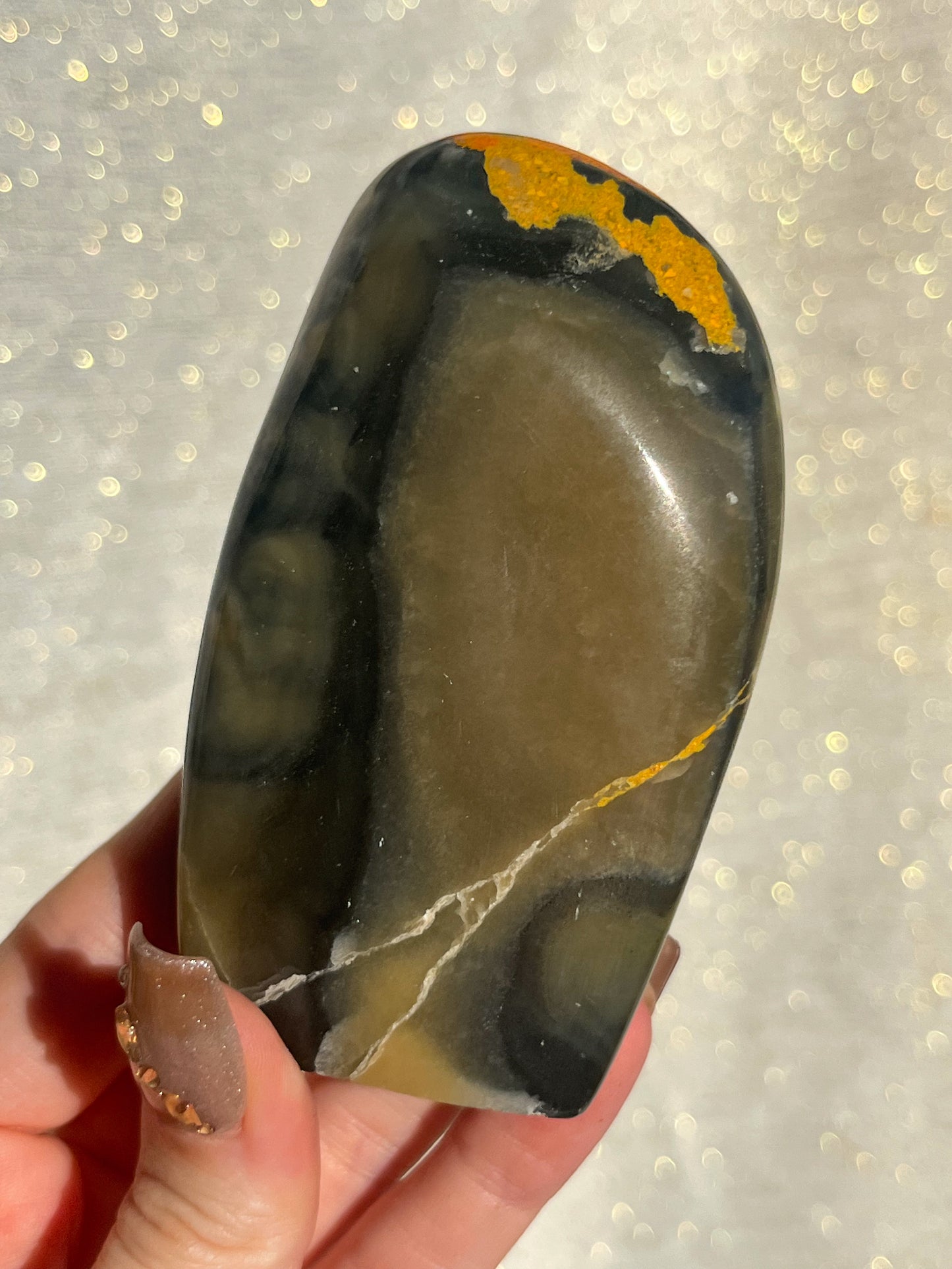 New Stock Orbicular Bumblebee Jasper Freeform #3