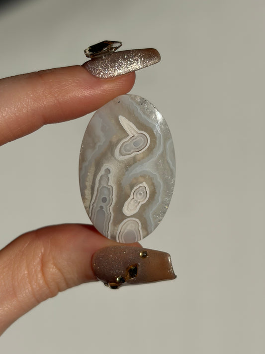 Old Stock Orbicular Nebula Agate Cabochon I (Mined 2023)