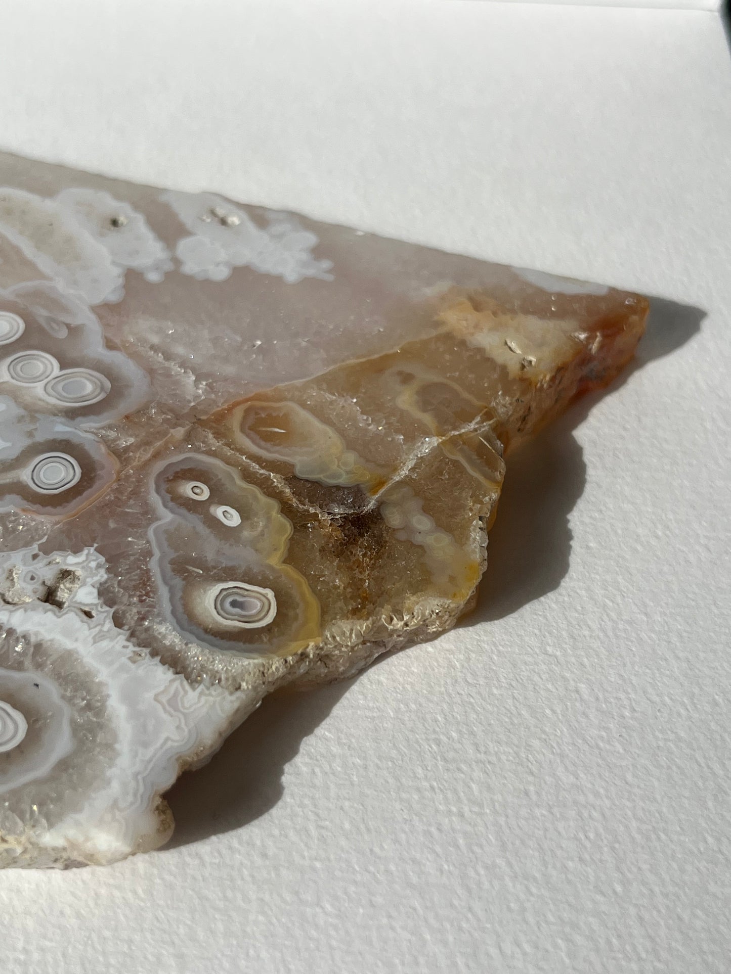 Druzy Orbicular Nebula Agate Slab B with Display Stand