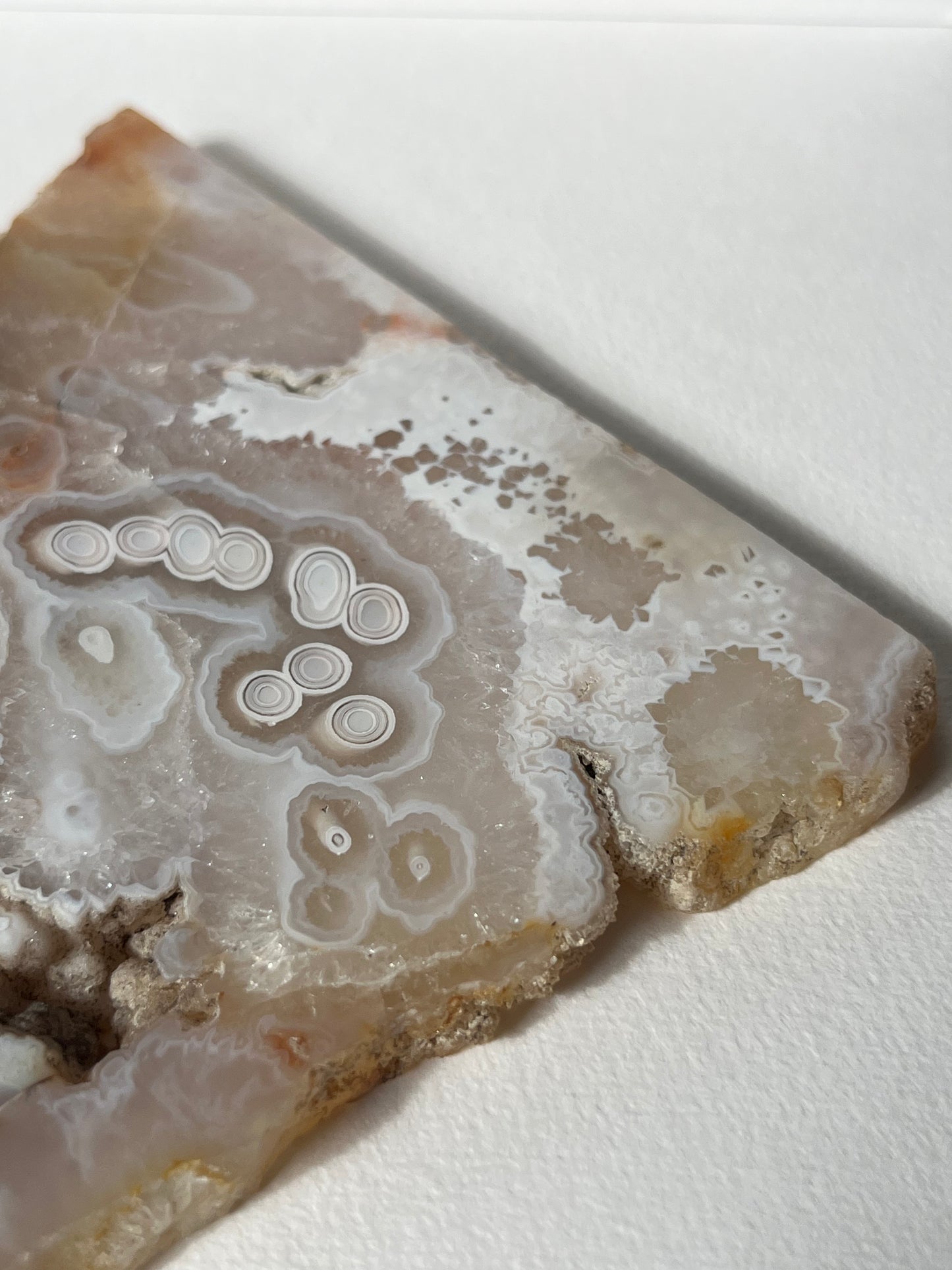 Druzy Orbicular Nebula Agate Slab B with Display Stand