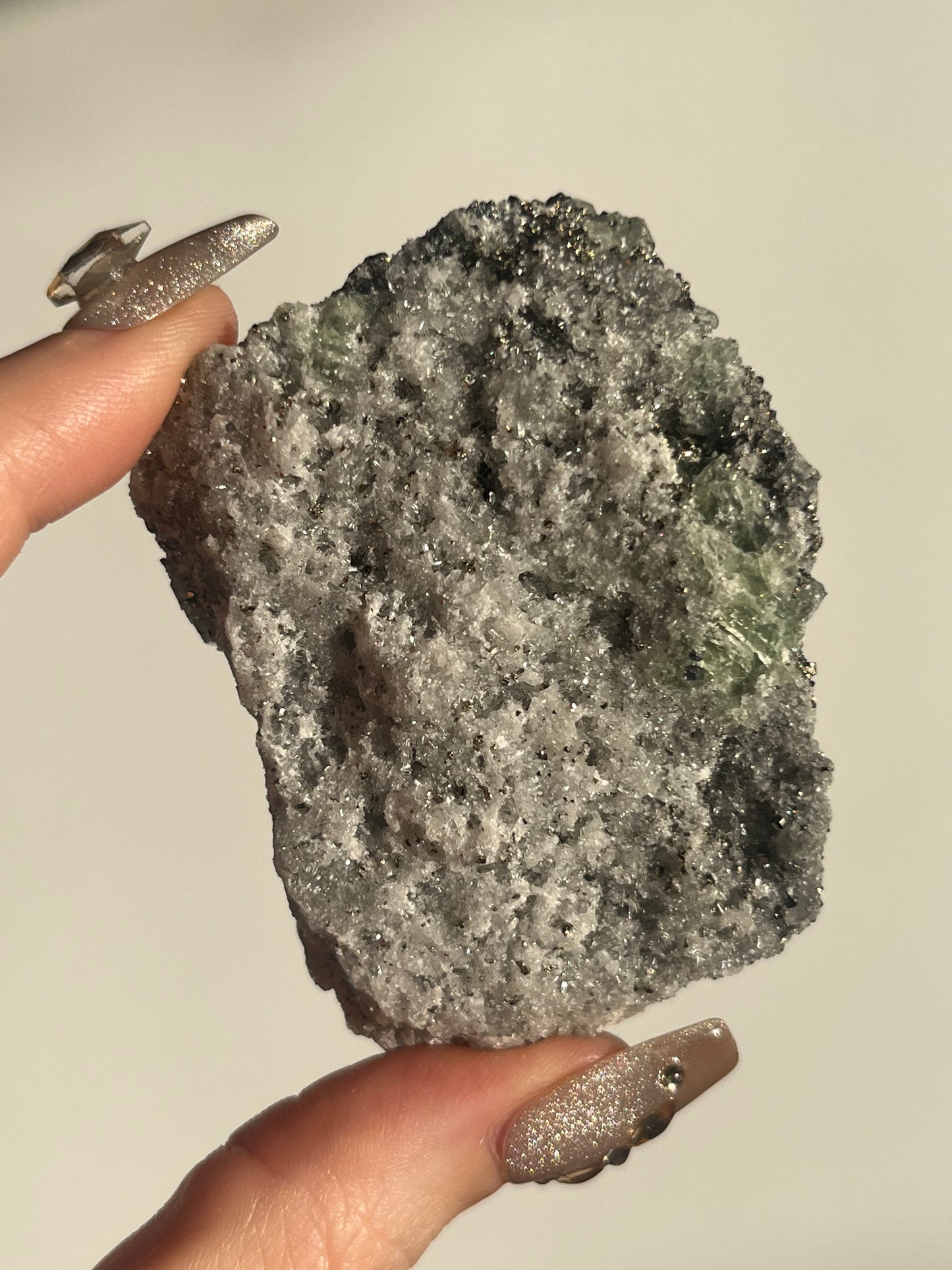 Peruvian Green Fluorite and Pyrite Specimen B