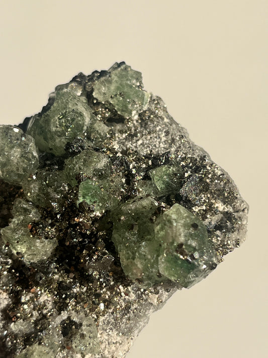 Peruvian Green Fluorite and Pyrite Specimen B